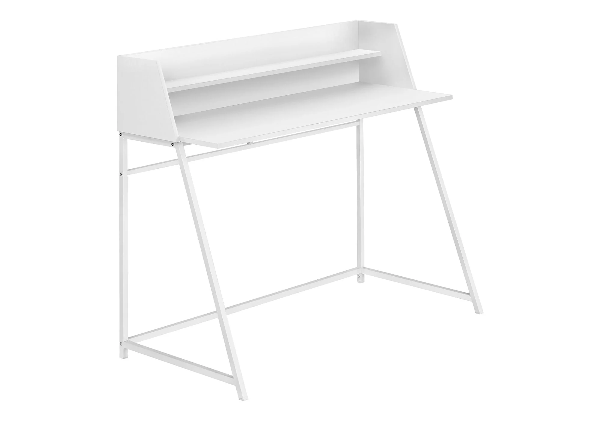 Computer Desk For Home Office, Laptop, Storage Shelves, Marble Look Contemporary & Modern - Image 5