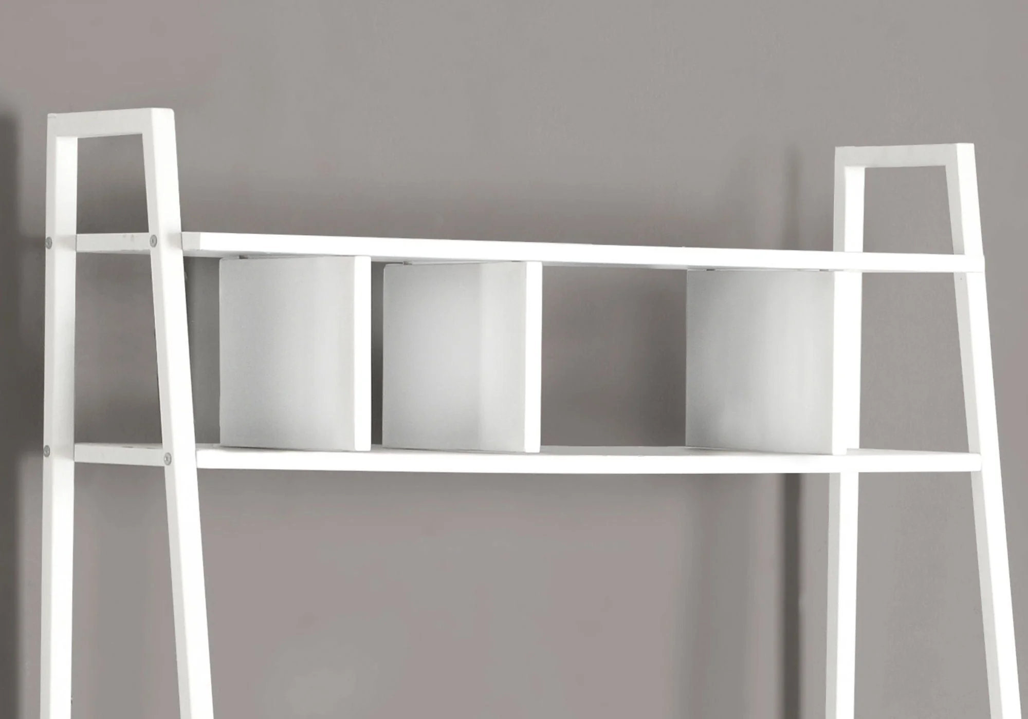 Computer Desk for Home Office, Laptop & Storage Shelves - White - Image 3