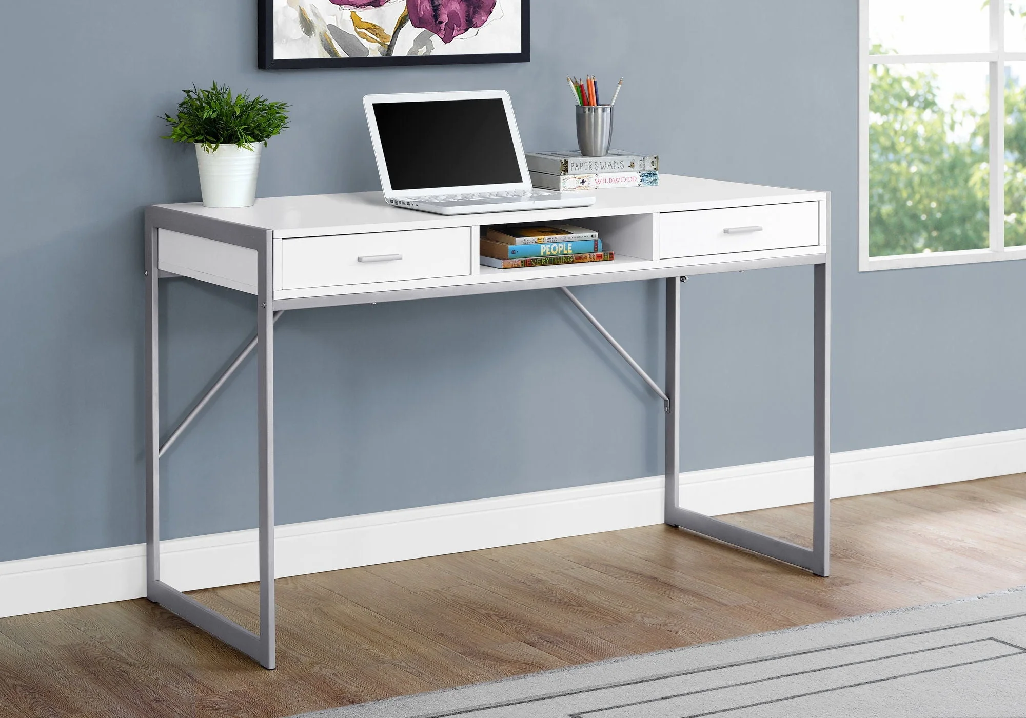 Computer Desk For Home Office Laptop with Storage Drawers - Image 4