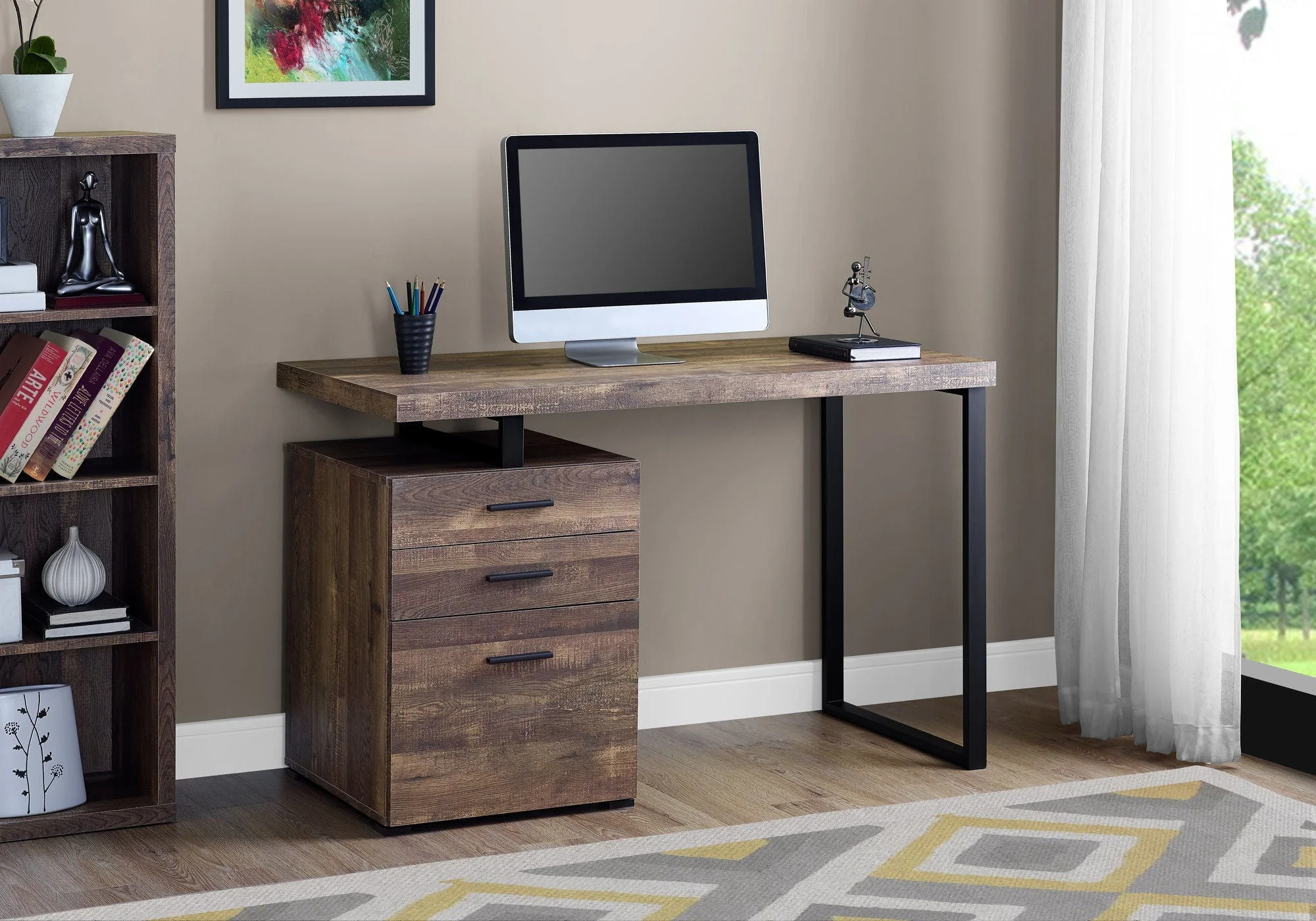 Computer Desk For Home Office, Left, Right Set - Up, Ample Storage Drawers - Image 10