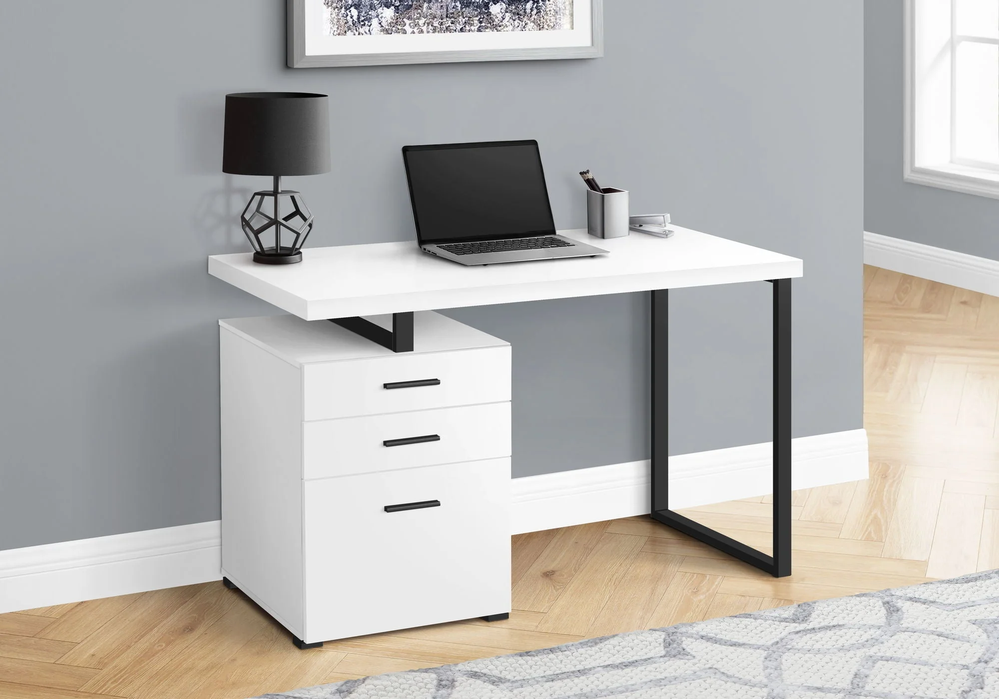 Computer Desk For Home Office, Left, Right Set - Up, Ample Storage Drawers - Image 12