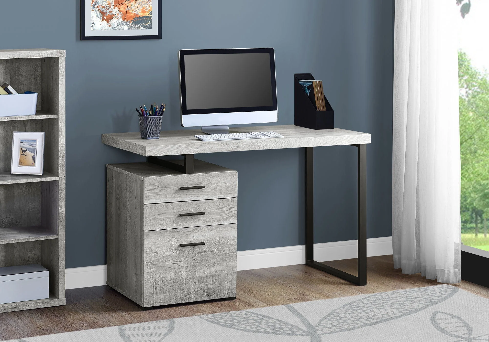 Computer Desk For Home Office, Left, Right Set - Up, Ample Storage Drawers - Image 16