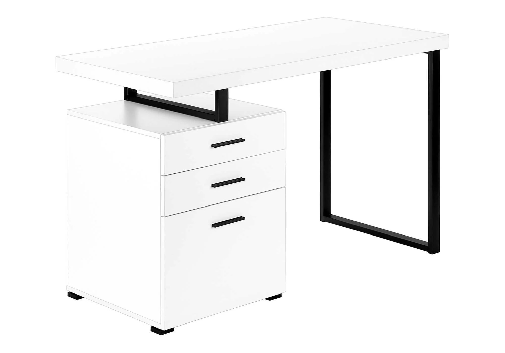 Computer Desk For Home Office, Left, Right Set - Up, Ample Storage Drawers - Image 3