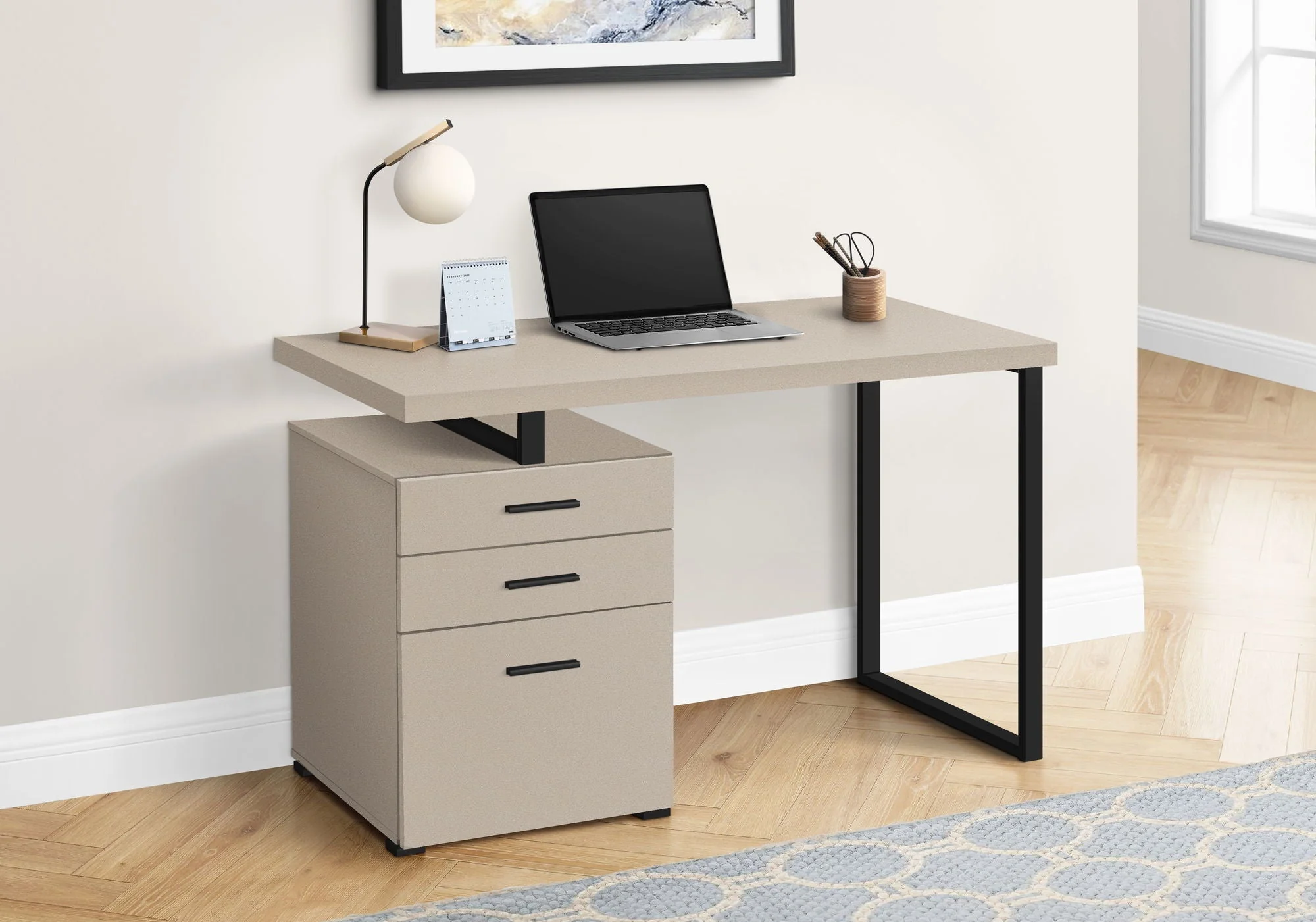 Computer Desk For Home Office, Left, Right Set - Up, Ample Storage Drawers - Image 4