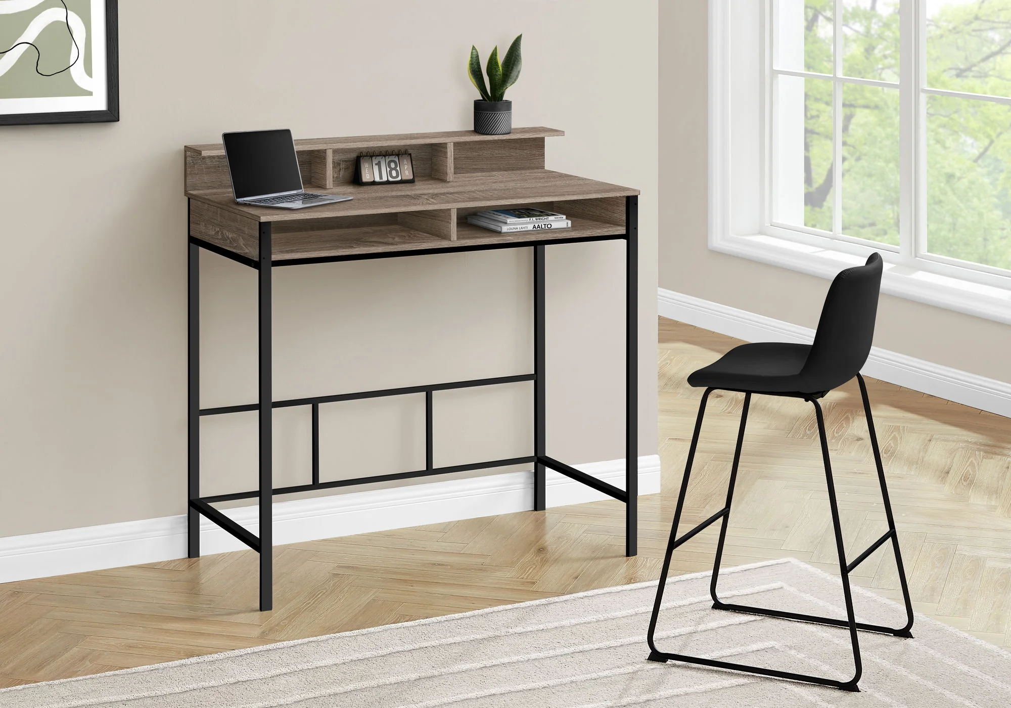 Computer Desk For Home Office, Standing, Storage Shelves, Laptop, Contemporary & Modern - Image 14