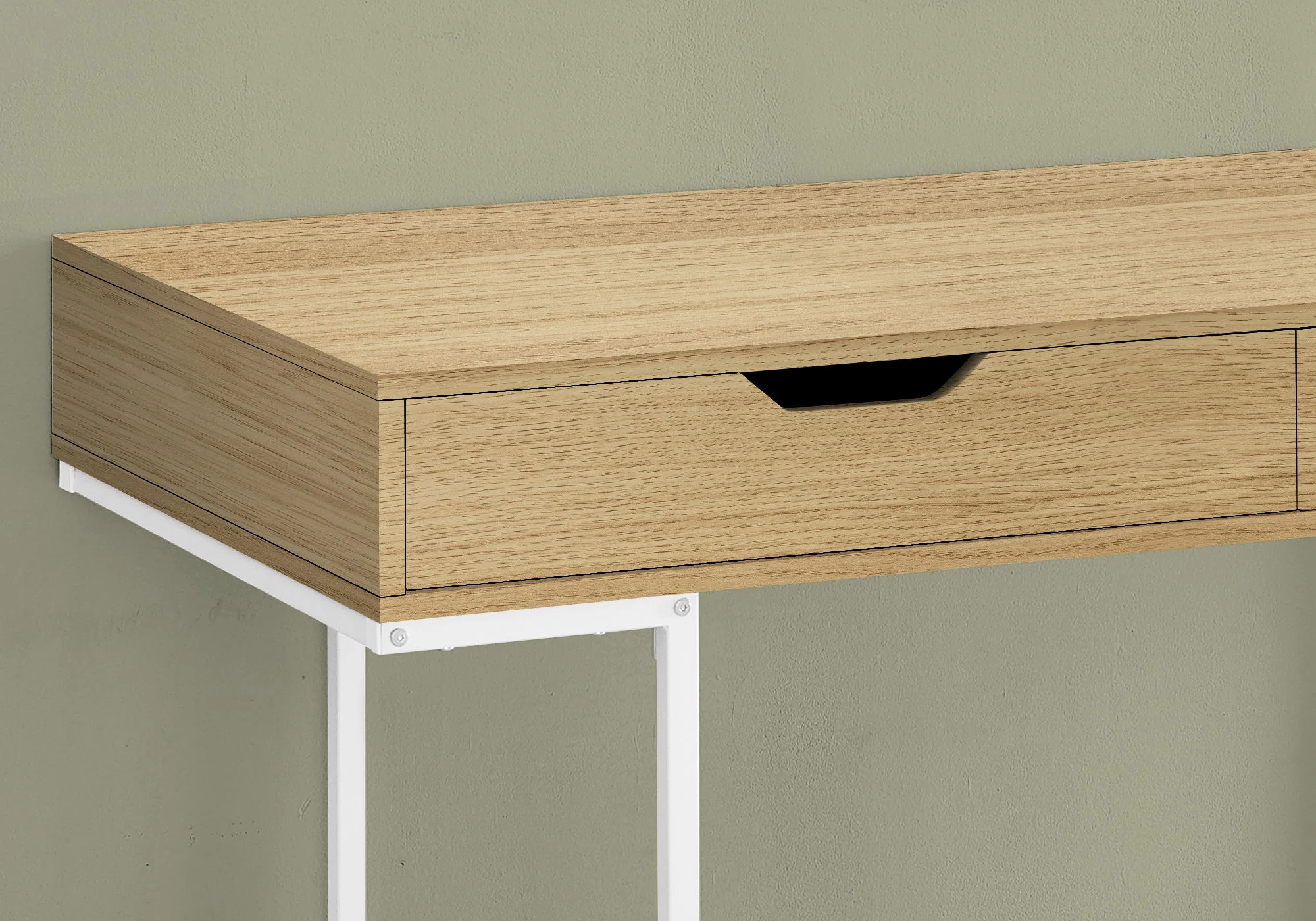 Computer Desk For Home Office, Storage Drawers, Marble Look Contemporary & Modern - Image 10