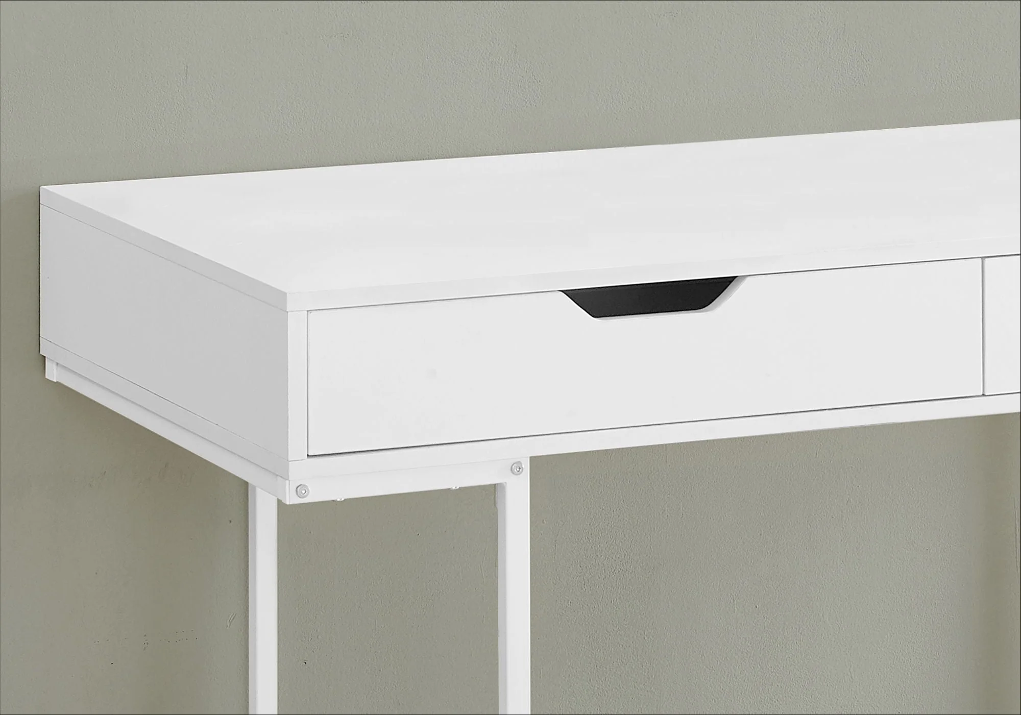 Computer Desk For Home Office, Storage Drawers, Marble Look Contemporary & Modern - Image 12