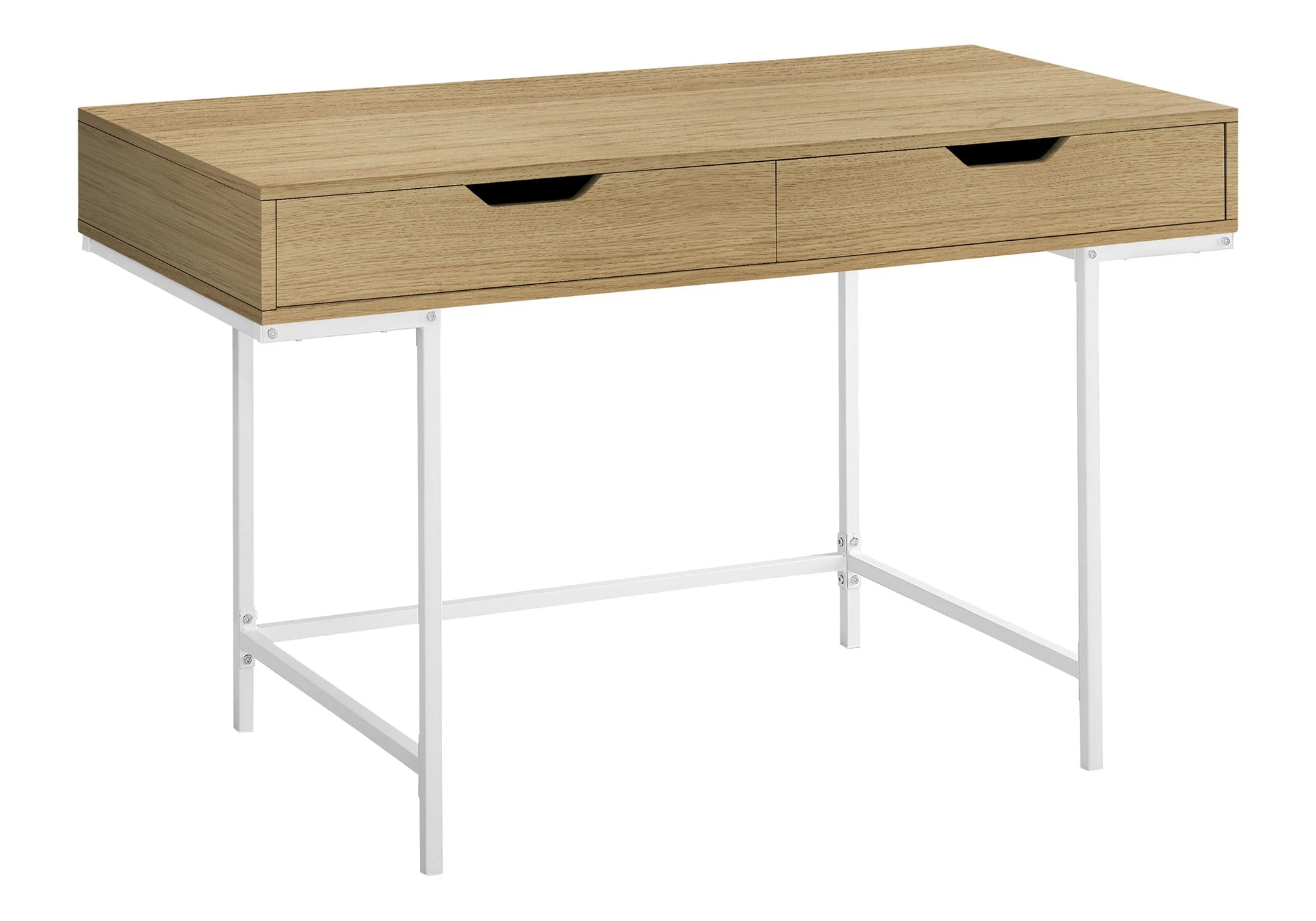 Computer Desk For Home Office, Storage Drawers, Marble Look Contemporary & Modern - Image 3