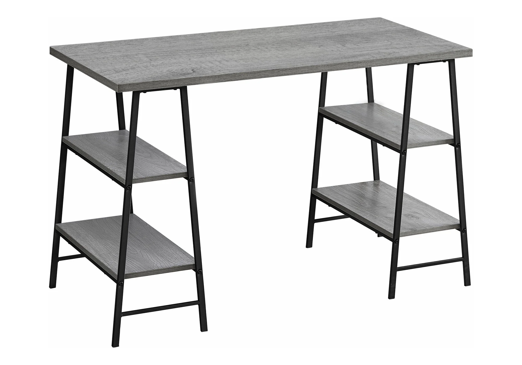 Computer Desk For Home Office, Storage Shelves, Industrial Design - Image 2