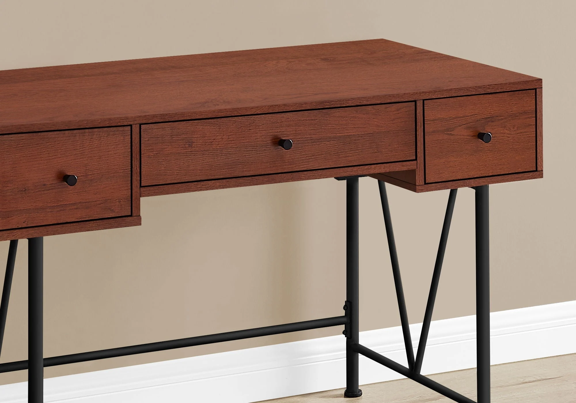 Computer Desk For Home Office, Stylish Design, Storage Drawers, Transitional - Image 4