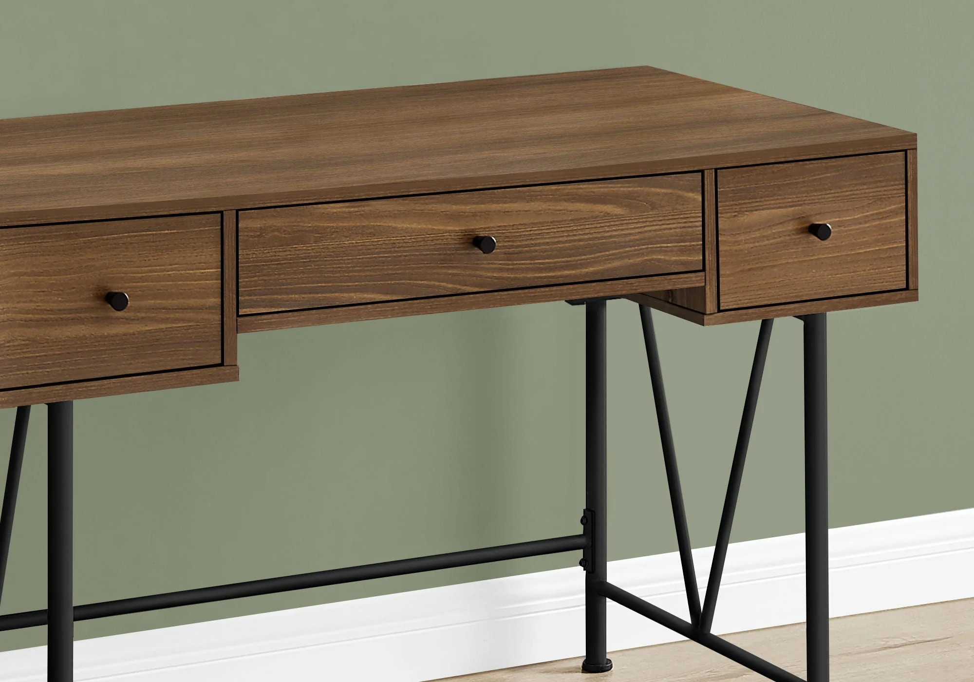 Computer Desk For Home Office, Stylish Design, Storage Drawers, Transitional - Image 9