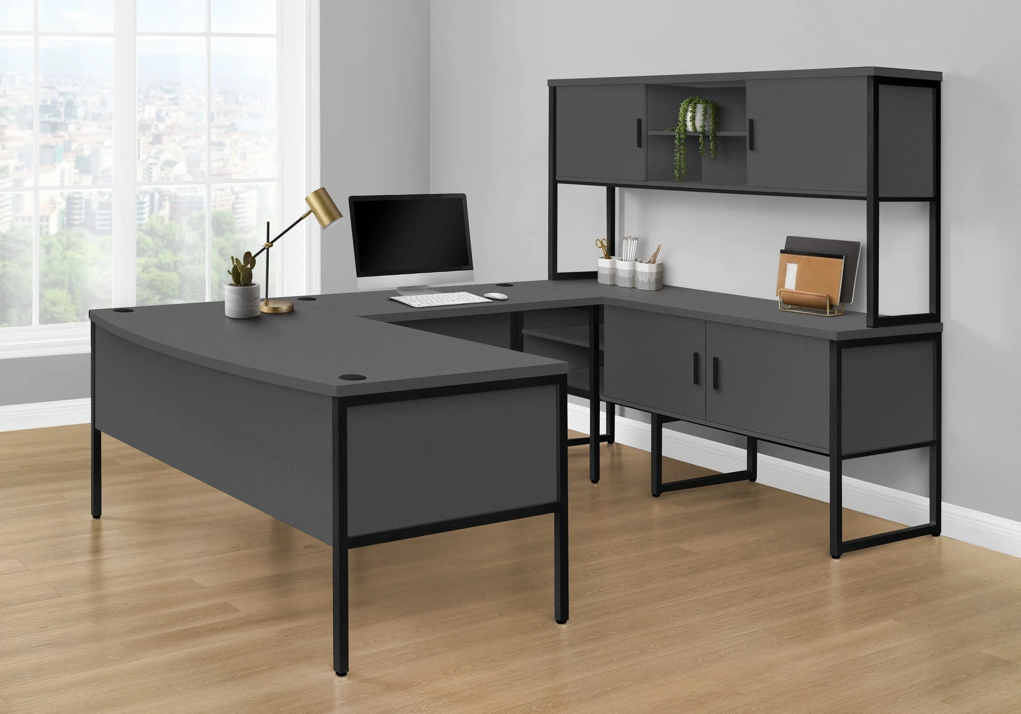 Computer Desk, Home Office, Commercial Grade, Contemporary & Modern - Image 3