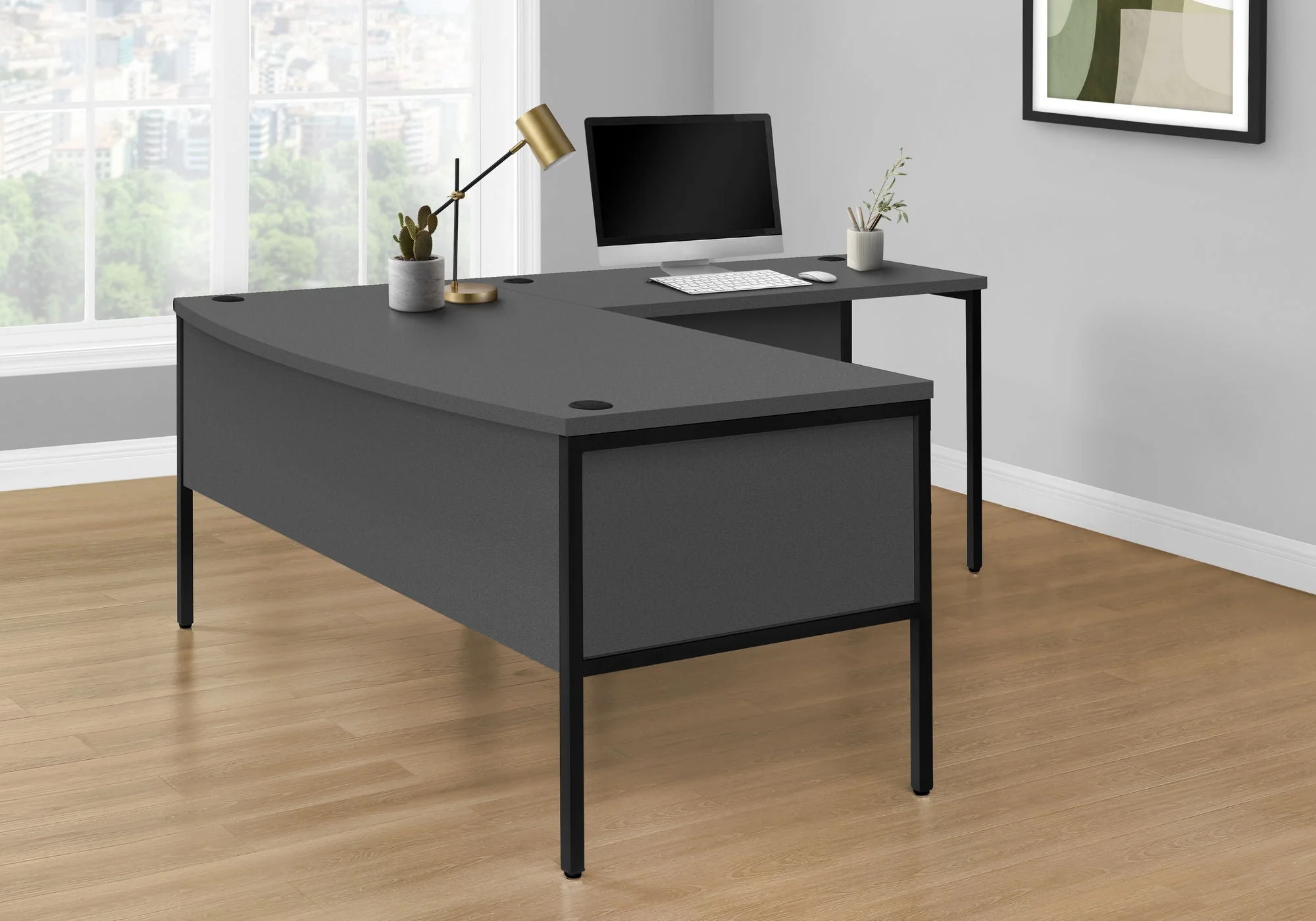 Computer Desk, Home Office, Commercial Grade, Contemporary & Modern - Image 4