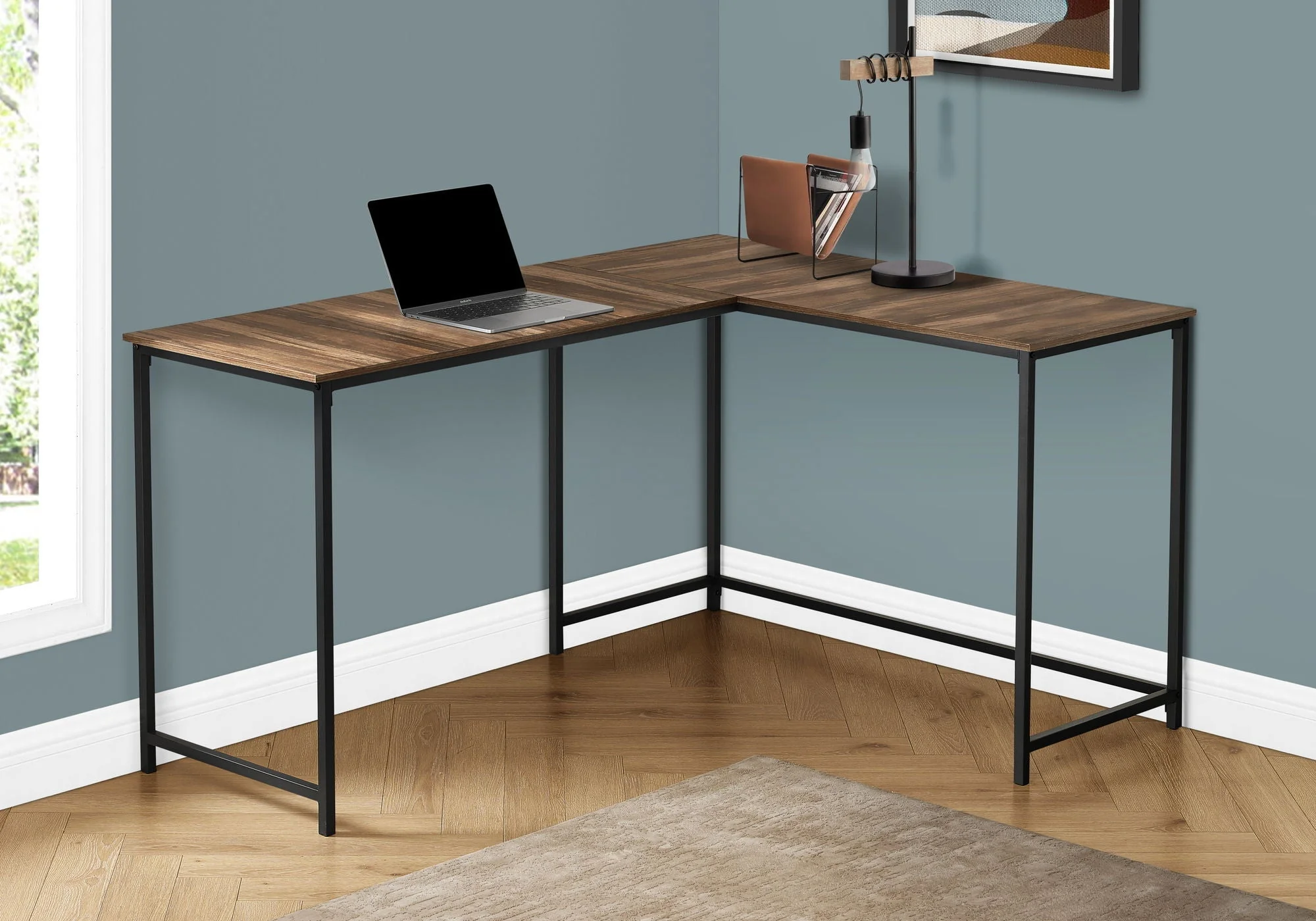 Computer Desk Home Office, Corner, L Shape, Laptop, Contemporary & Modern - Image 4