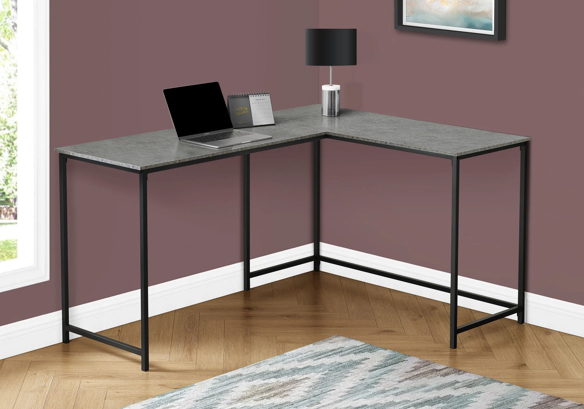 Computer Desk, Home Office, Corner, L Shape, Laptop, Contemporary & Modern - Image 4
