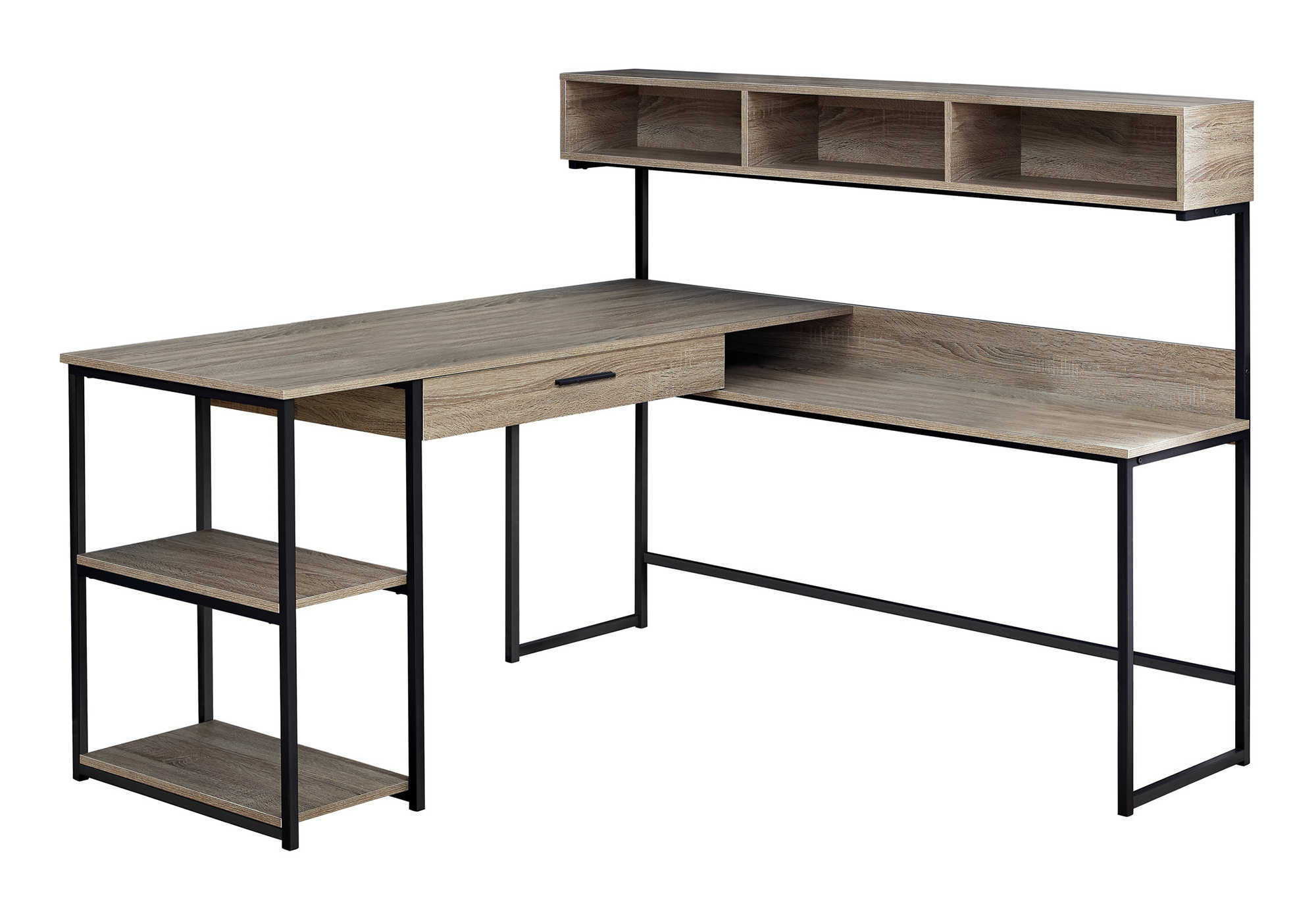 Computer Desk, Home Office, Corner, Storage Drawers, L Shape, Contemporary & Modern - Image 2