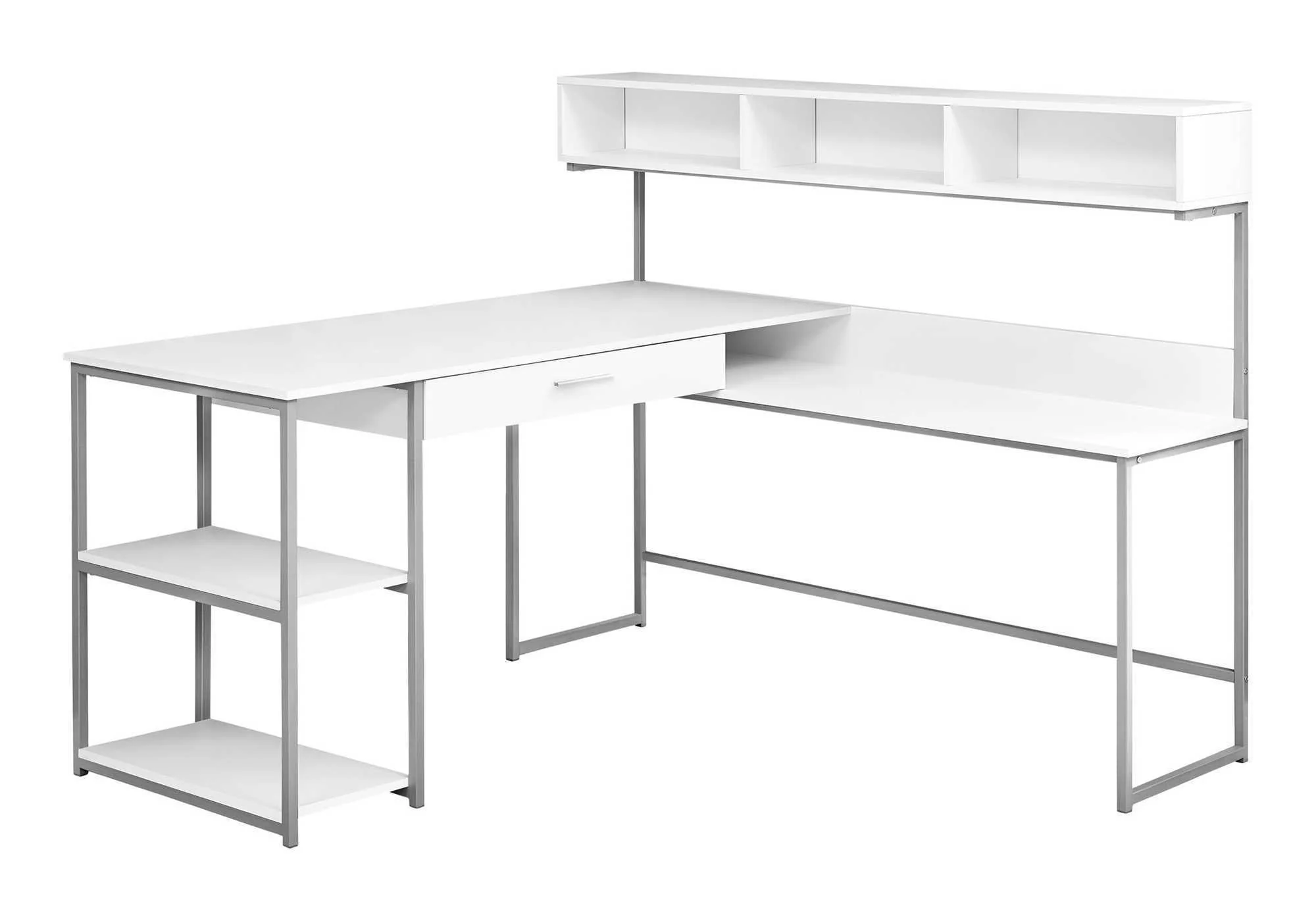 Computer Desk, Home Office, Corner, Storage Drawers, L Shape, Contemporary & Modern - Image 3