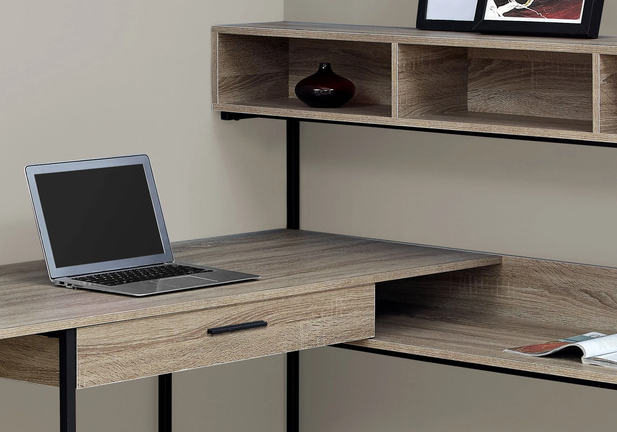 Computer Desk, Home Office, Corner, Storage Drawers, L Shape, Contemporary & Modern - Image 7