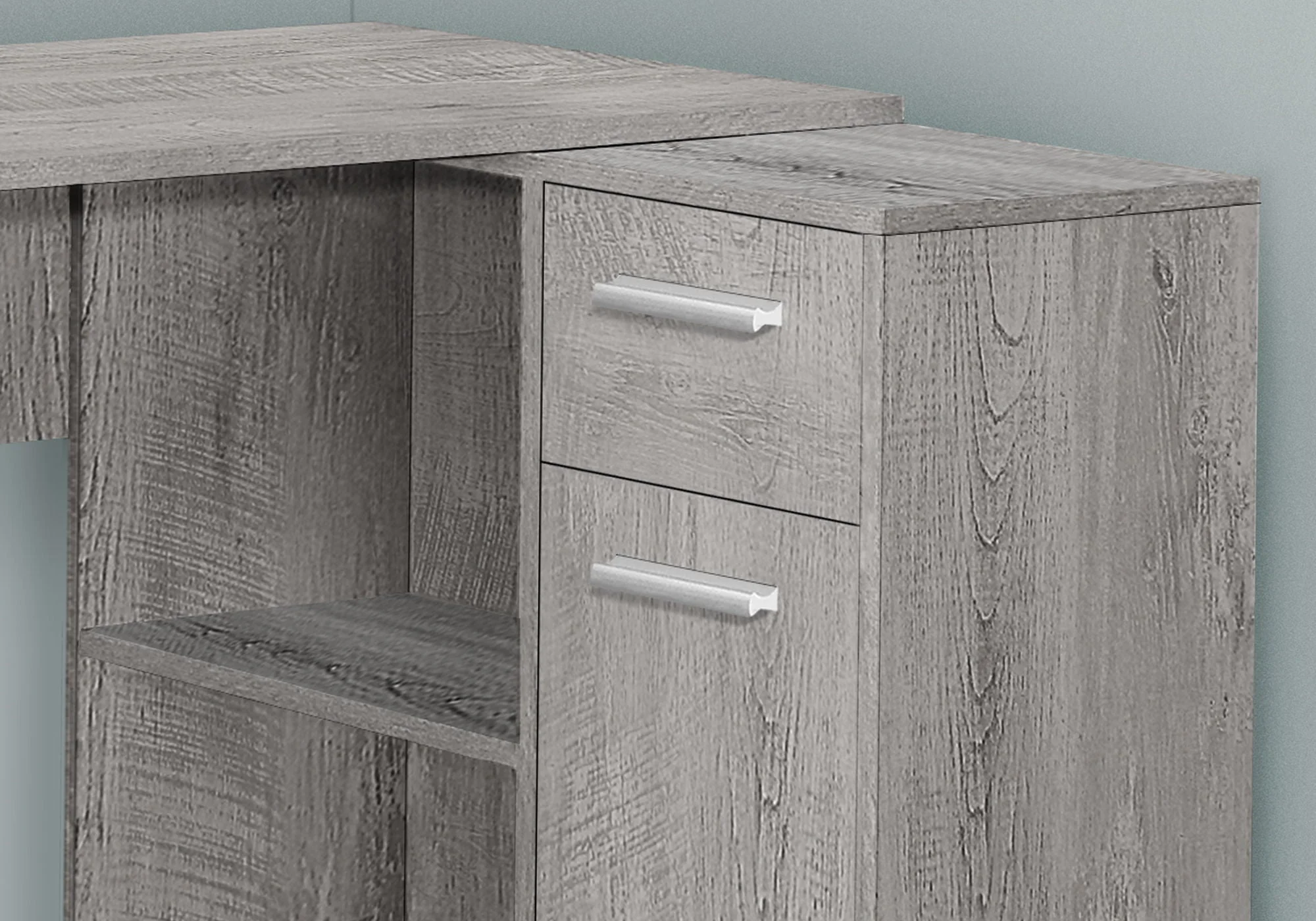 Computer Desk, Home Office, Corner, Storage Drawers, L Shape, Contemporary & Modern - Image 11