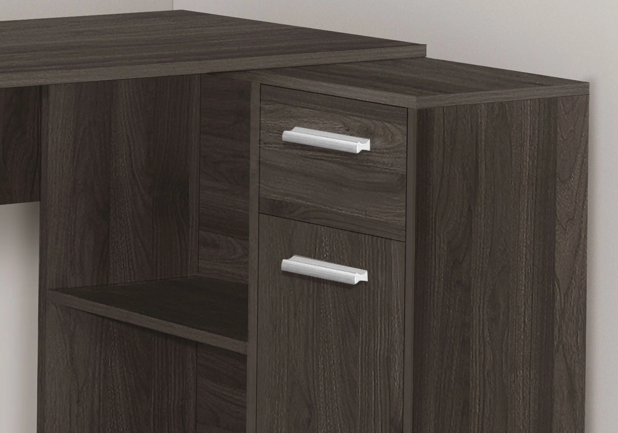 Computer Desk, Home Office, Corner, Storage Drawers, L Shape, Contemporary & Modern - Image 20