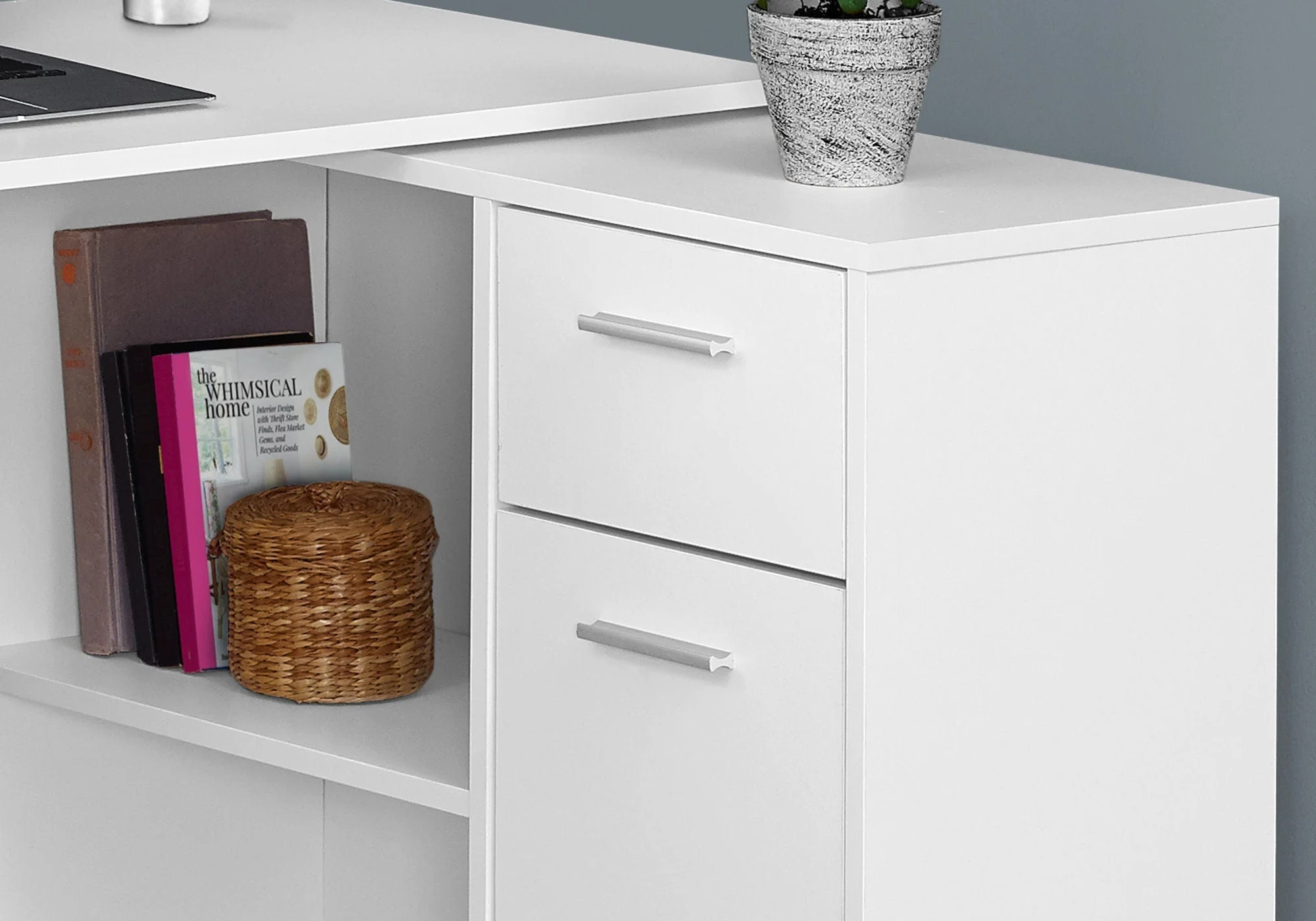 Computer Desk, Home Office, Corner, Storage Drawers, L Shape, Contemporary & Modern - Image 7