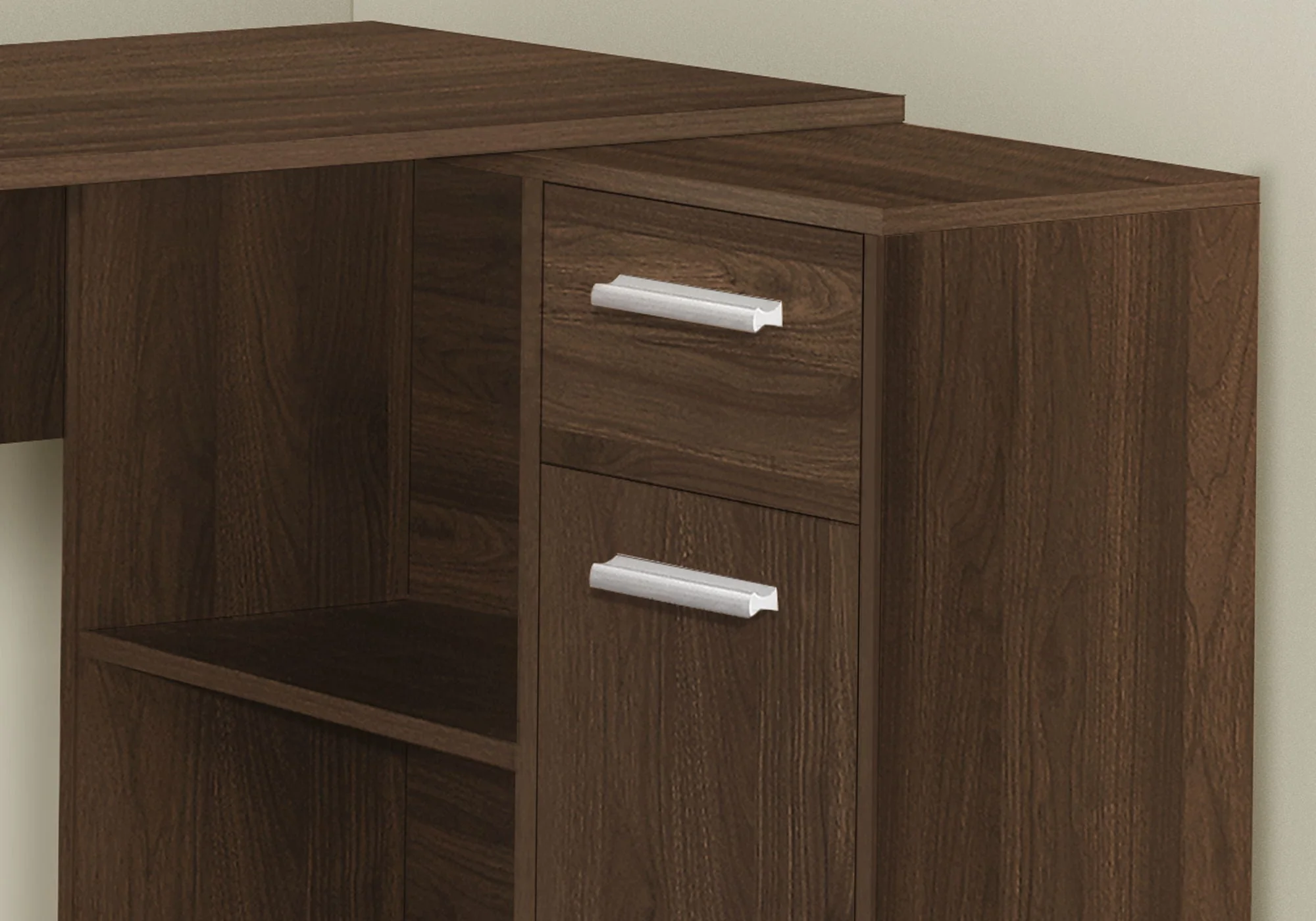 Computer Desk, Home Office, Corner, Storage Drawers, L Shape, Contemporary & Modern - Image 8