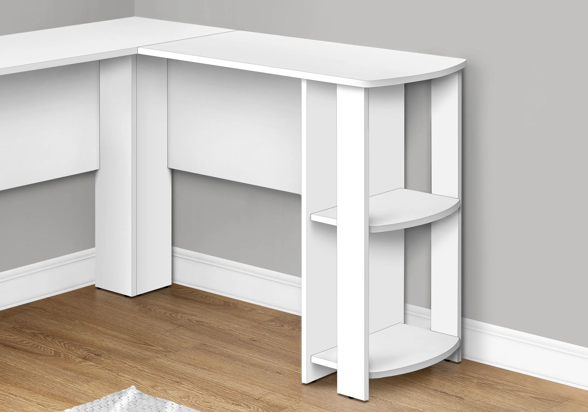 Computer Desk, Home Office, Corner, Storage Shelves, L Shape, Laptop, Contemporary & Modern - Image 12