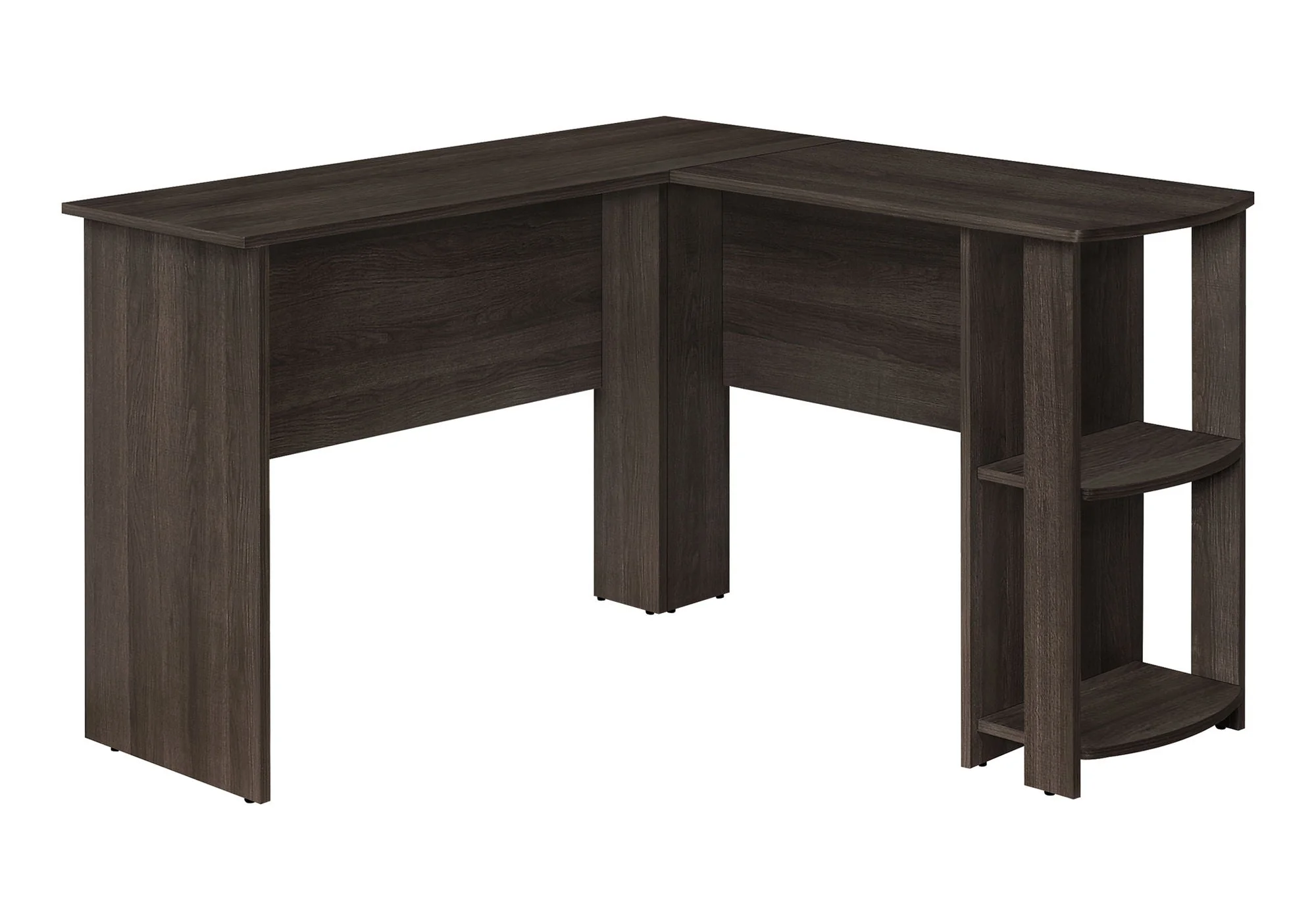 Computer Desk, Home Office, Corner, Storage Shelves, L Shape, Laptop, Contemporary & Modern - Image 2