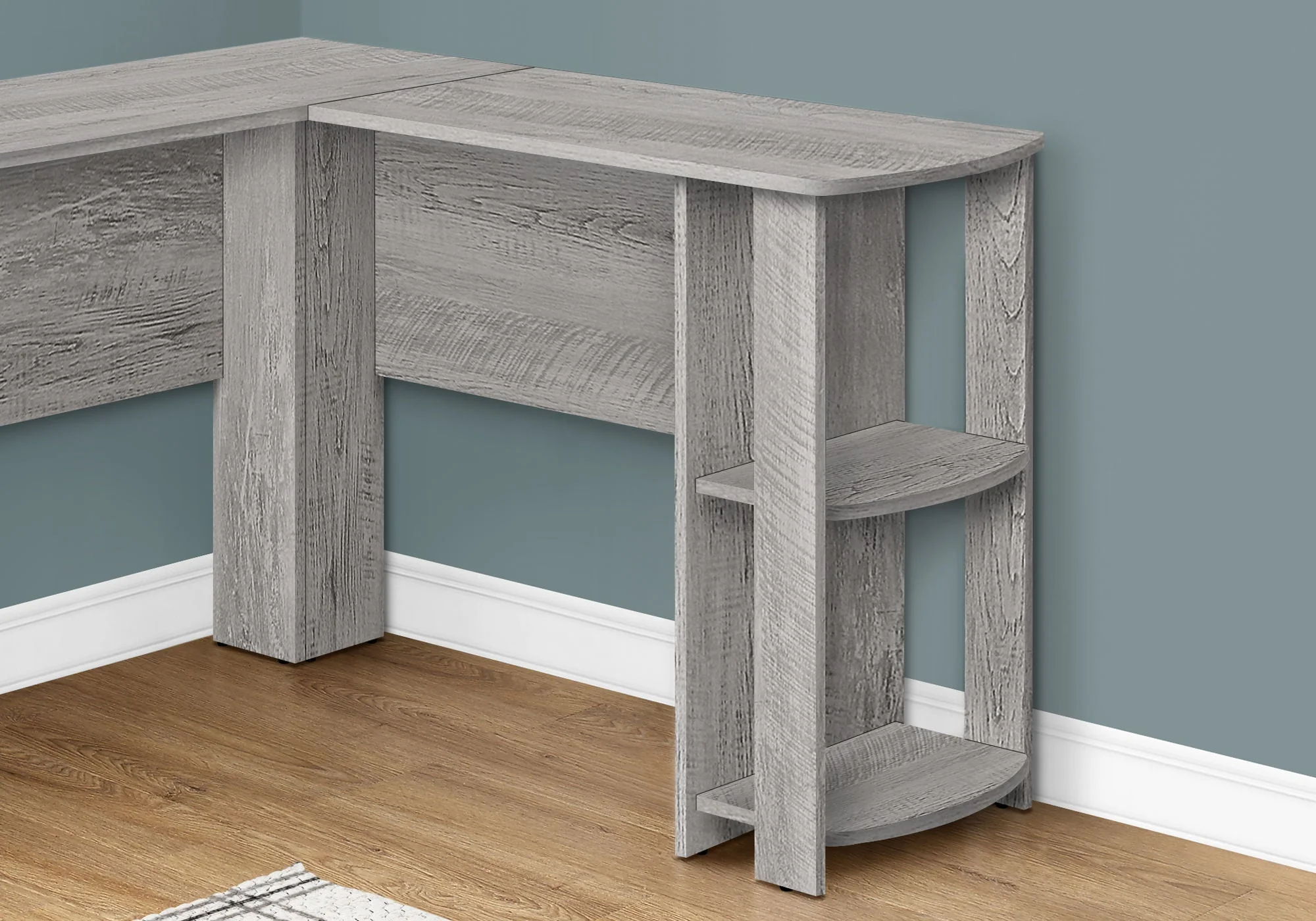 Computer Desk, Home Office, Corner, Storage Shelves, L Shape, Laptop, Contemporary & Modern - Image 9