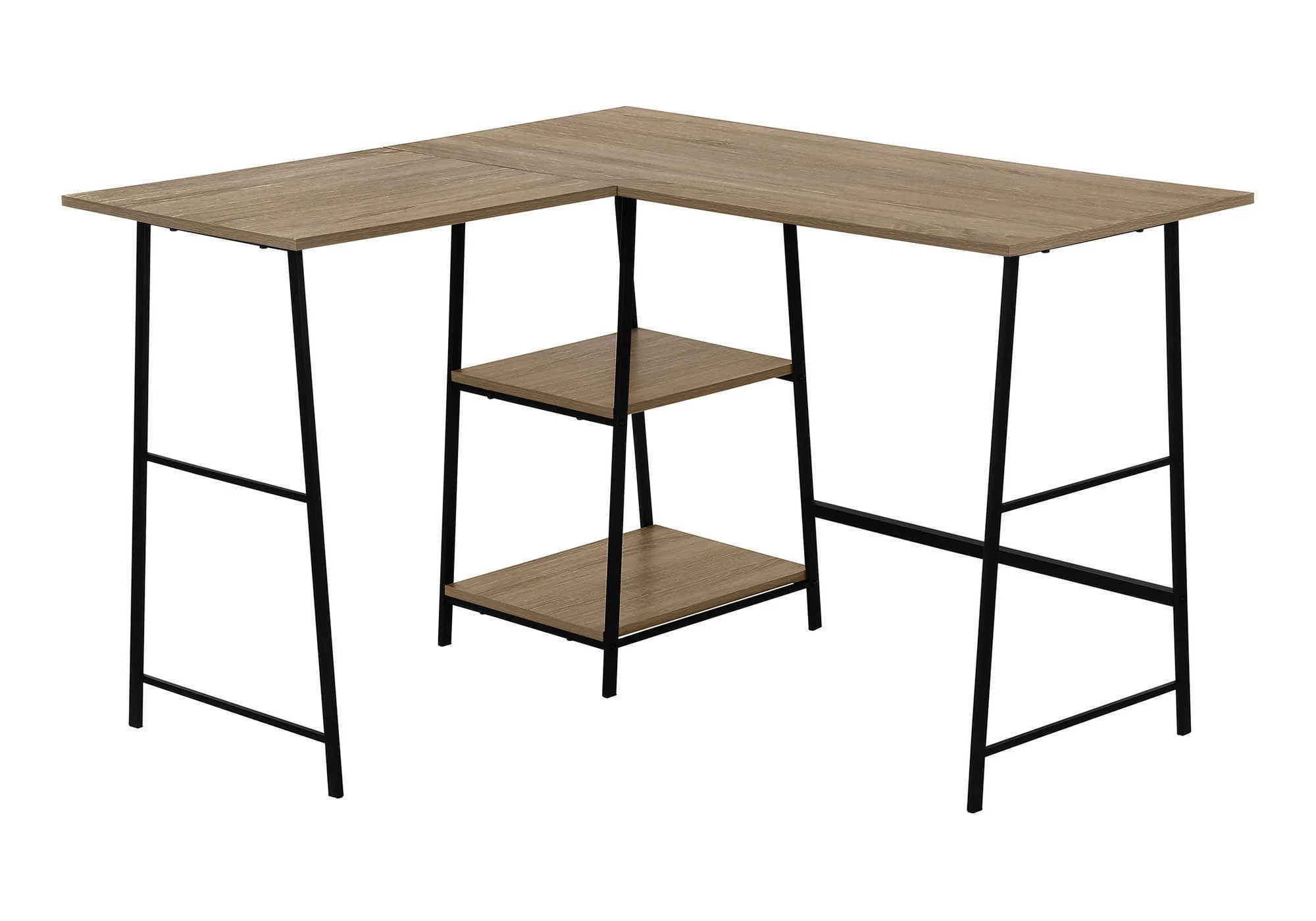 Computer Desk, Home Office, Corner, Storage Shelves, L Shape, Work, Laptop, Contemporary, Modern - Image 2