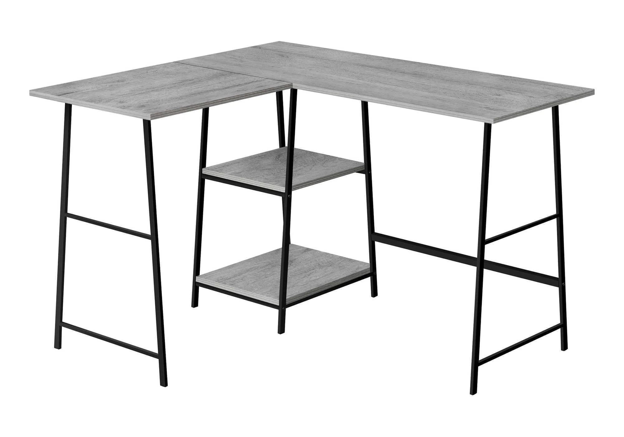 Computer Desk, Home Office, Corner, Storage Shelves, L Shape, Work, Laptop, Contemporary, Modern - Image 3
