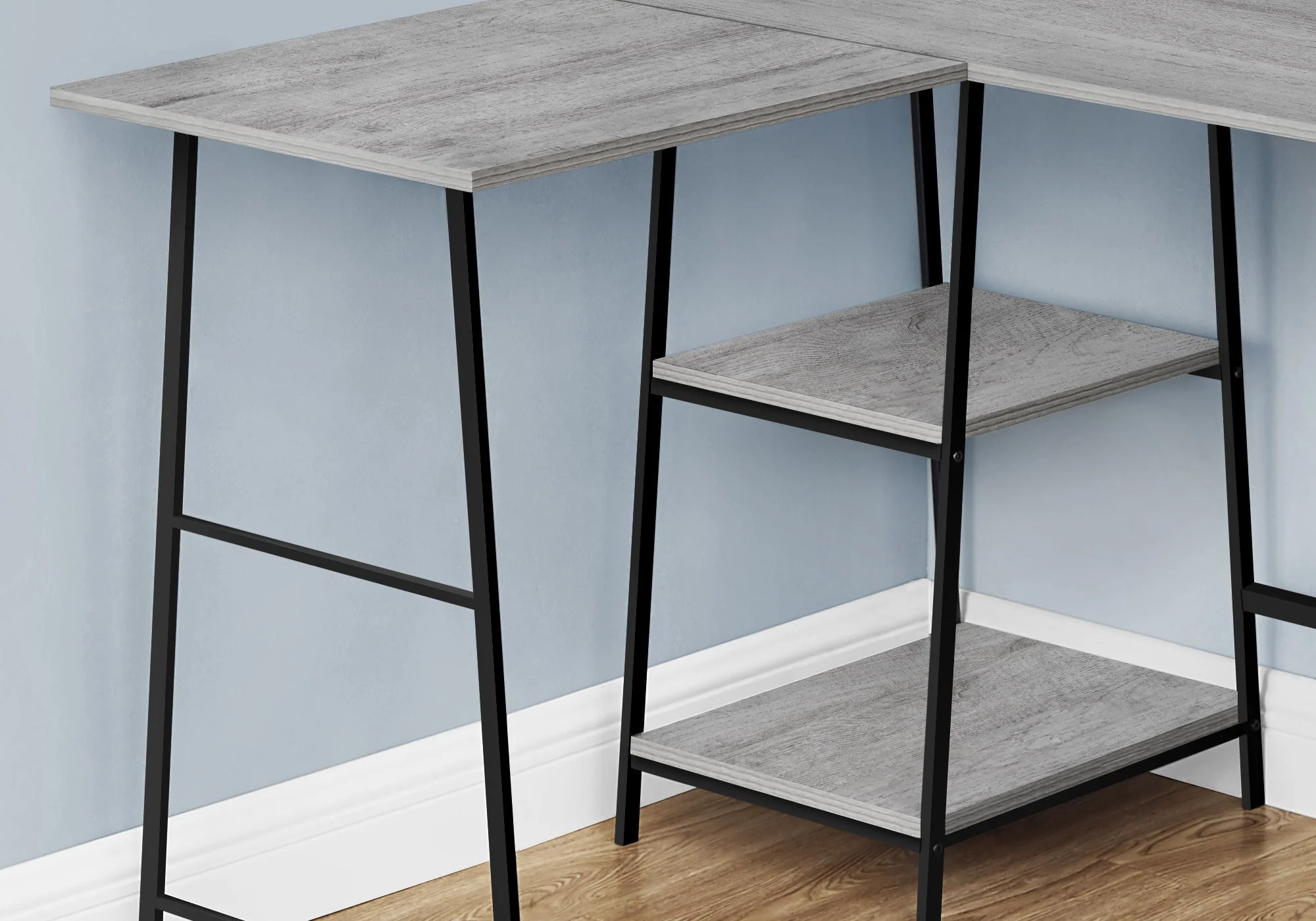 Computer Desk, Home Office, Corner, Storage Shelves, L Shape, Work, Laptop, Contemporary, Modern - Image 5