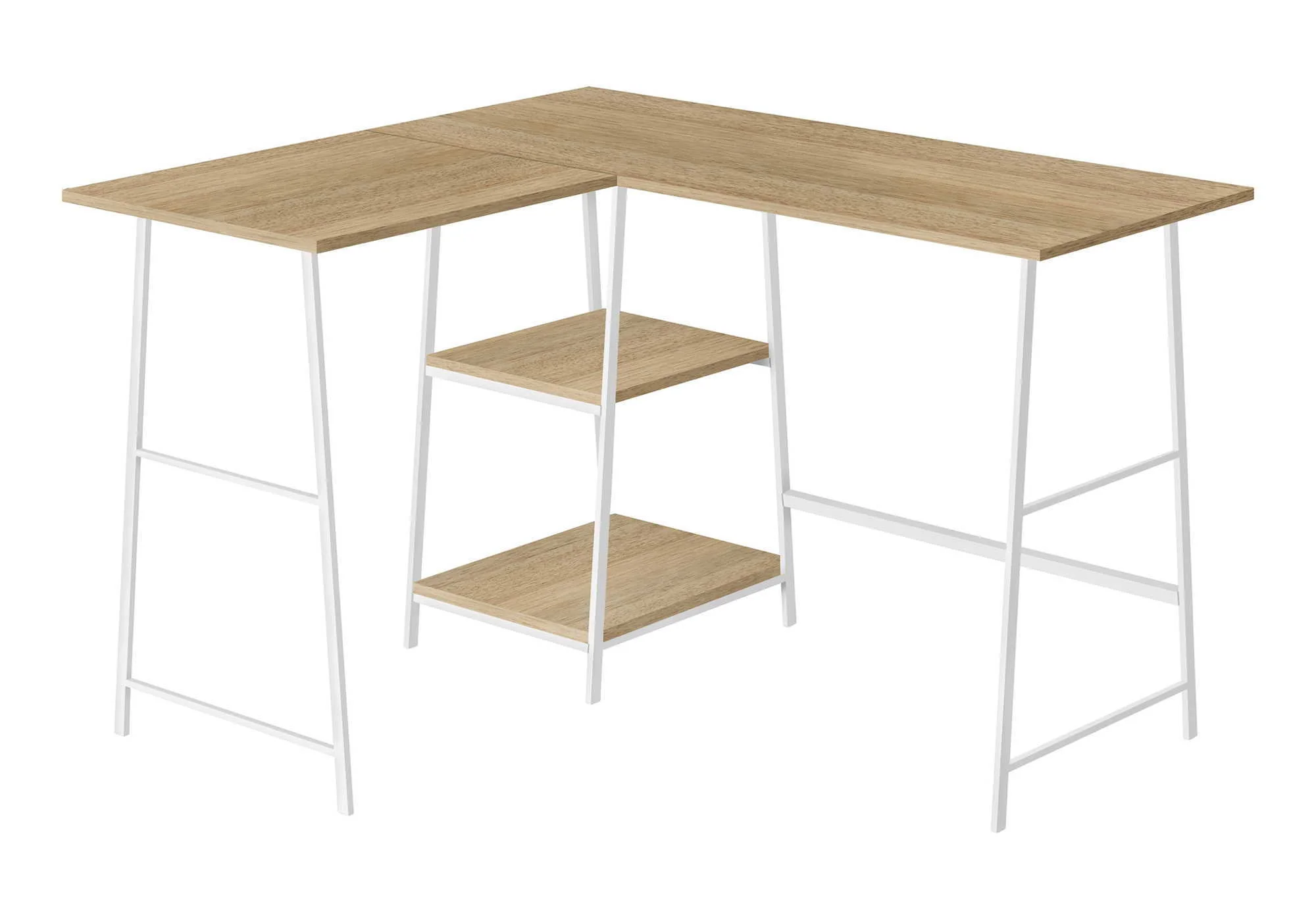 Computer Desk, Home Office, Corner, Storage Shelves, L Shape, Work, Laptop, Contemporary, Modern - Base - Image 2