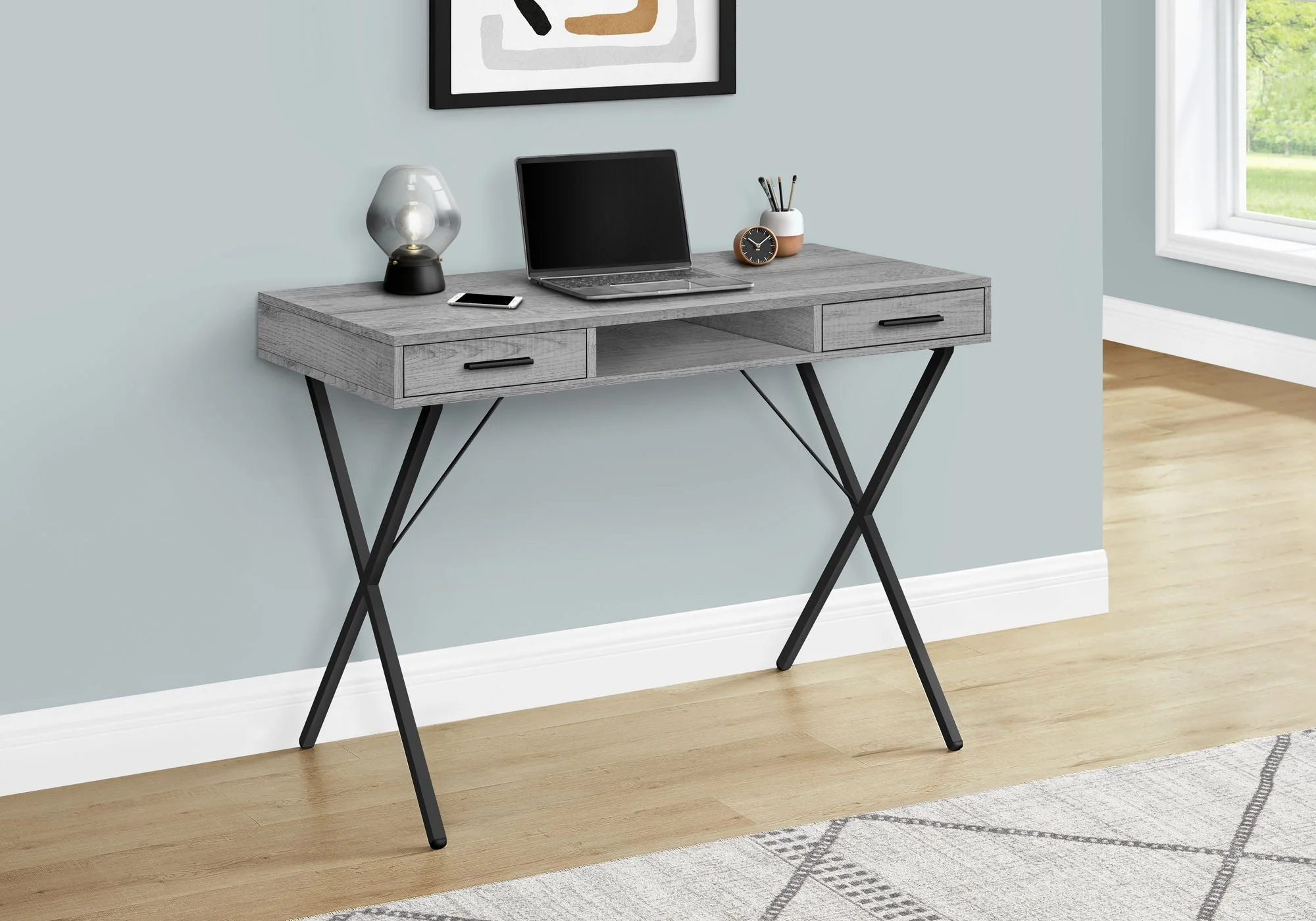 Computer Desk, Home Office, Laptop, Left / Right Set-Up, Storage Drawers, Work, Contemporary, Modern - Image 18