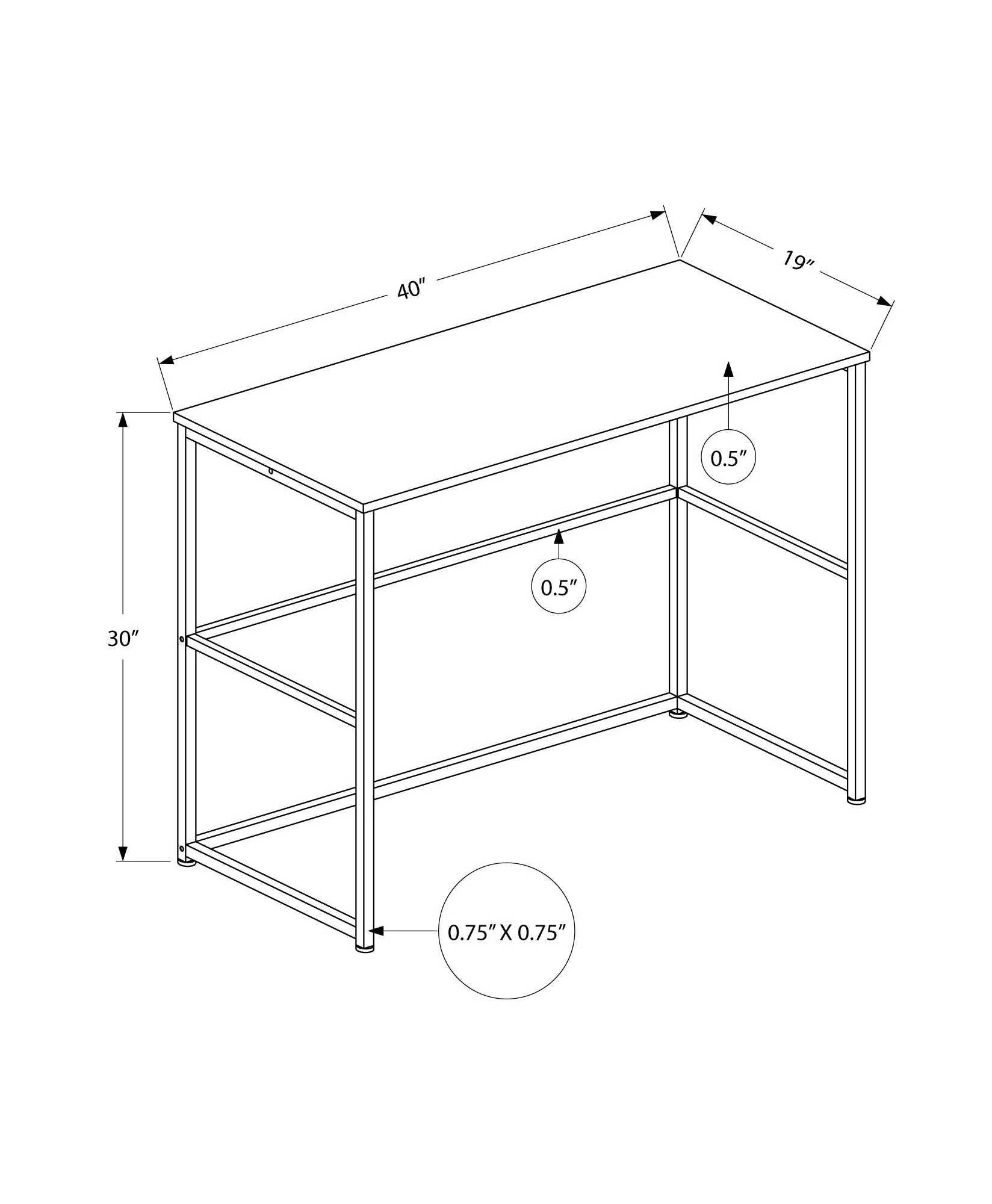 Computer Desk, Home Office, Laptop, Left & Right Set-Up, Storage Drawers, Work, Contemporary, Modern - Black - Image 2