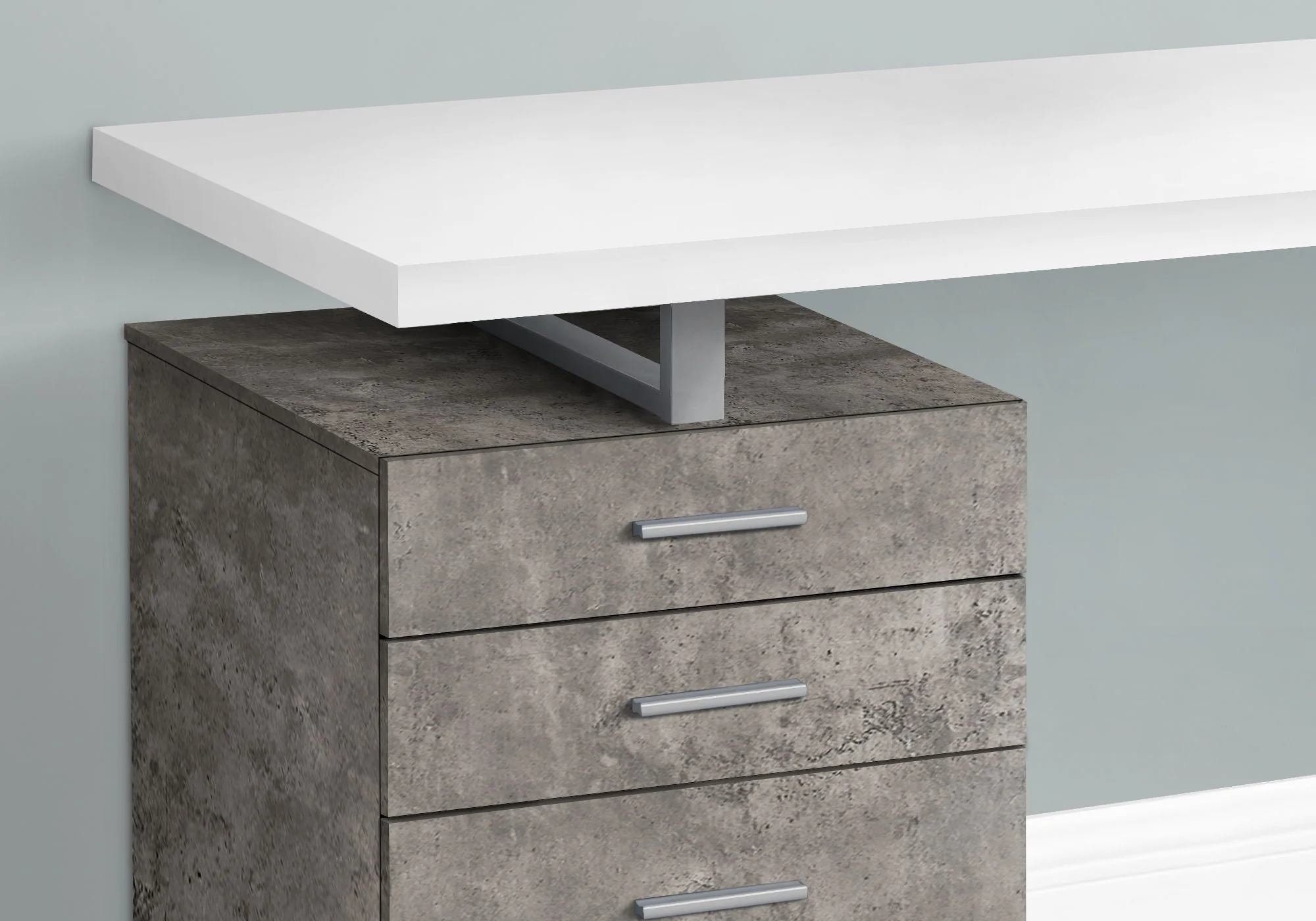 Computer Desk Left Right Set-Up Storage Drawers For Home Office - Image 5