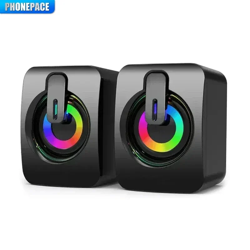 Computer Speaker Stereo Sound with Microphone – 3.5mm AUX PC Speaker for Home - Image 5