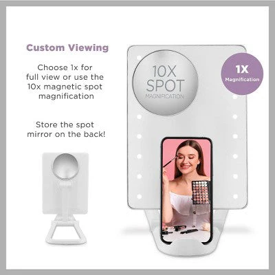 Conair LED Hollywood Lighted Social Media Makeup Mirror White - Imperfect Box - Image 11