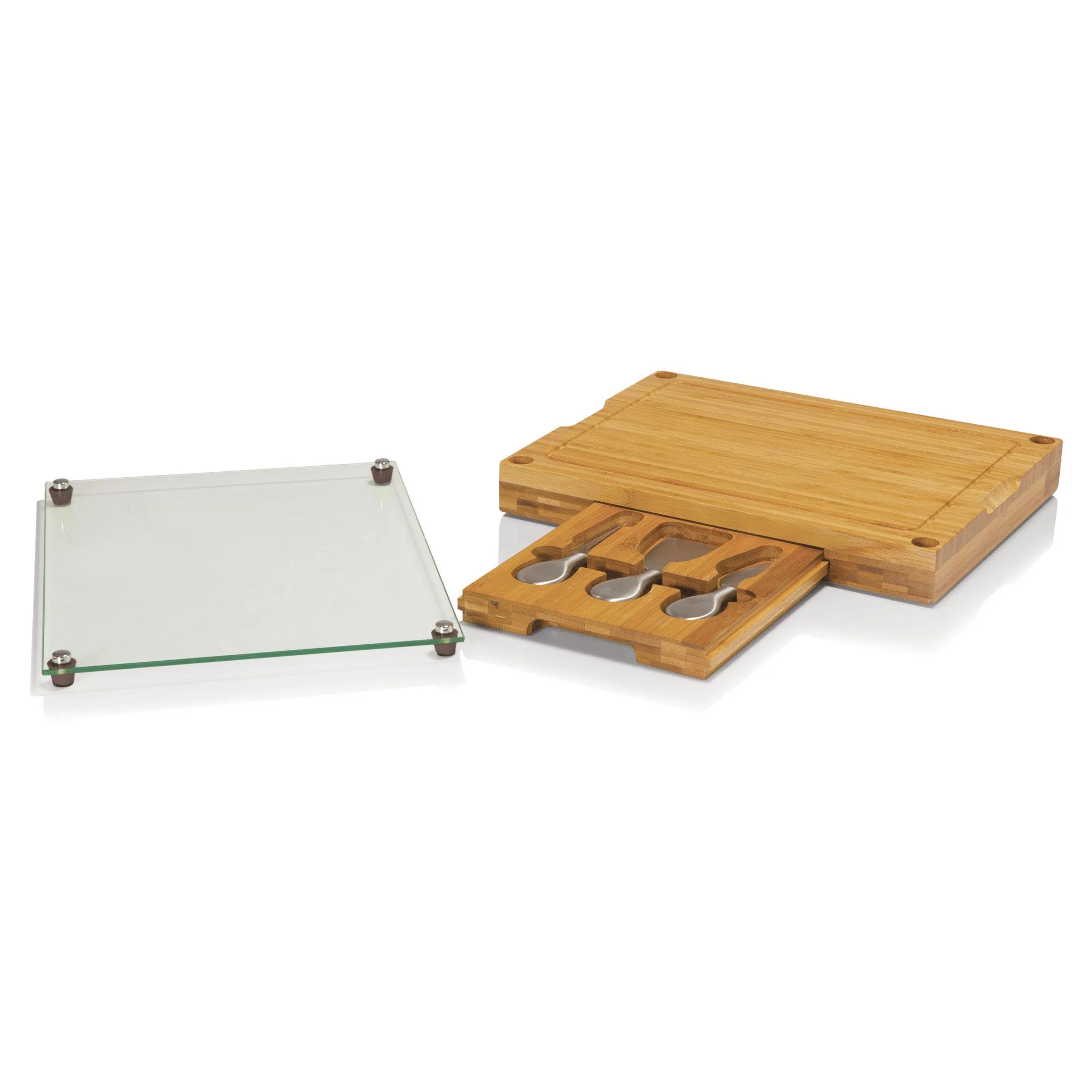 Concerto Glass Top Cheese Cutting Board & Tools Set - Image 3