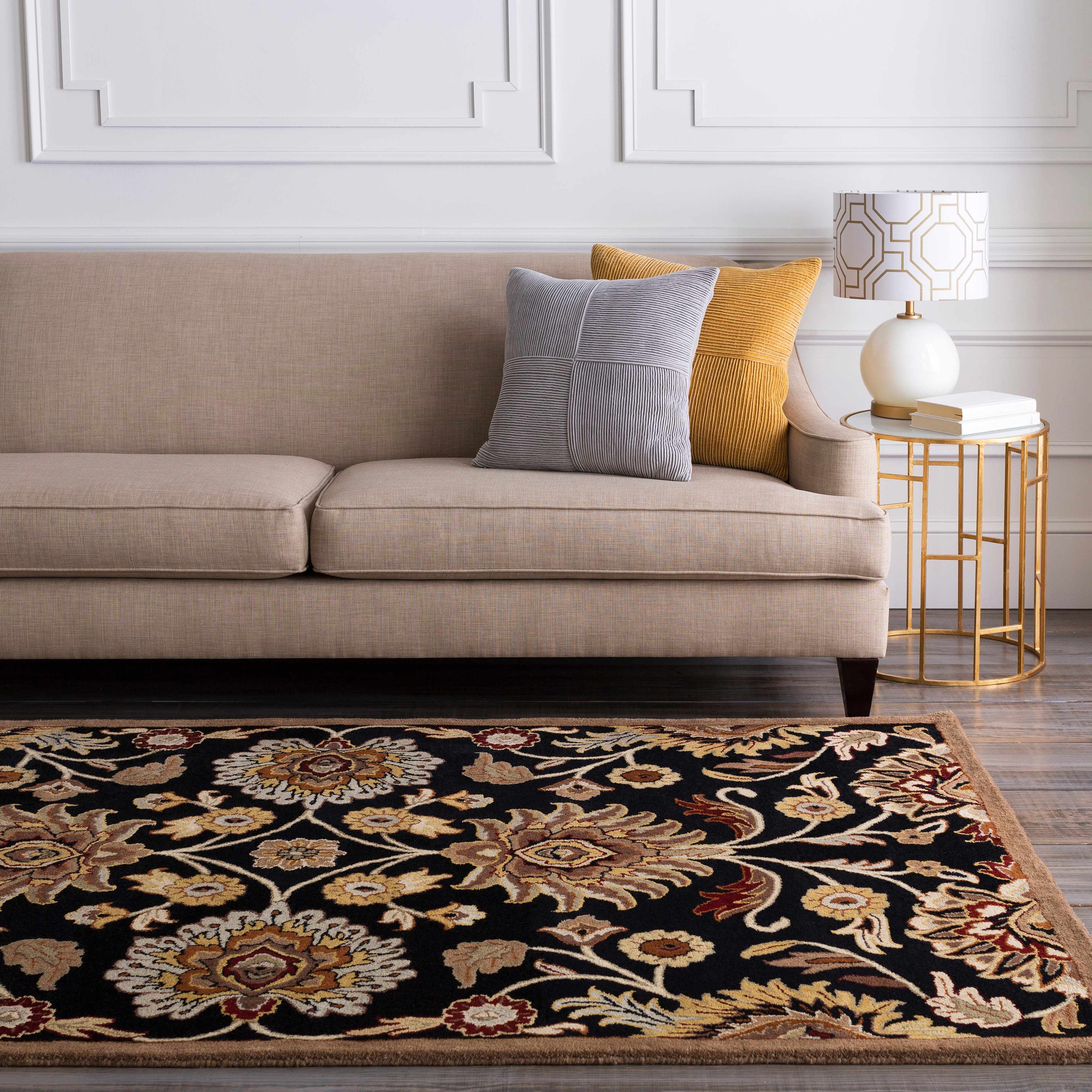 Conesus 1053 Hand Tufted Black Wool Rug - Image 2