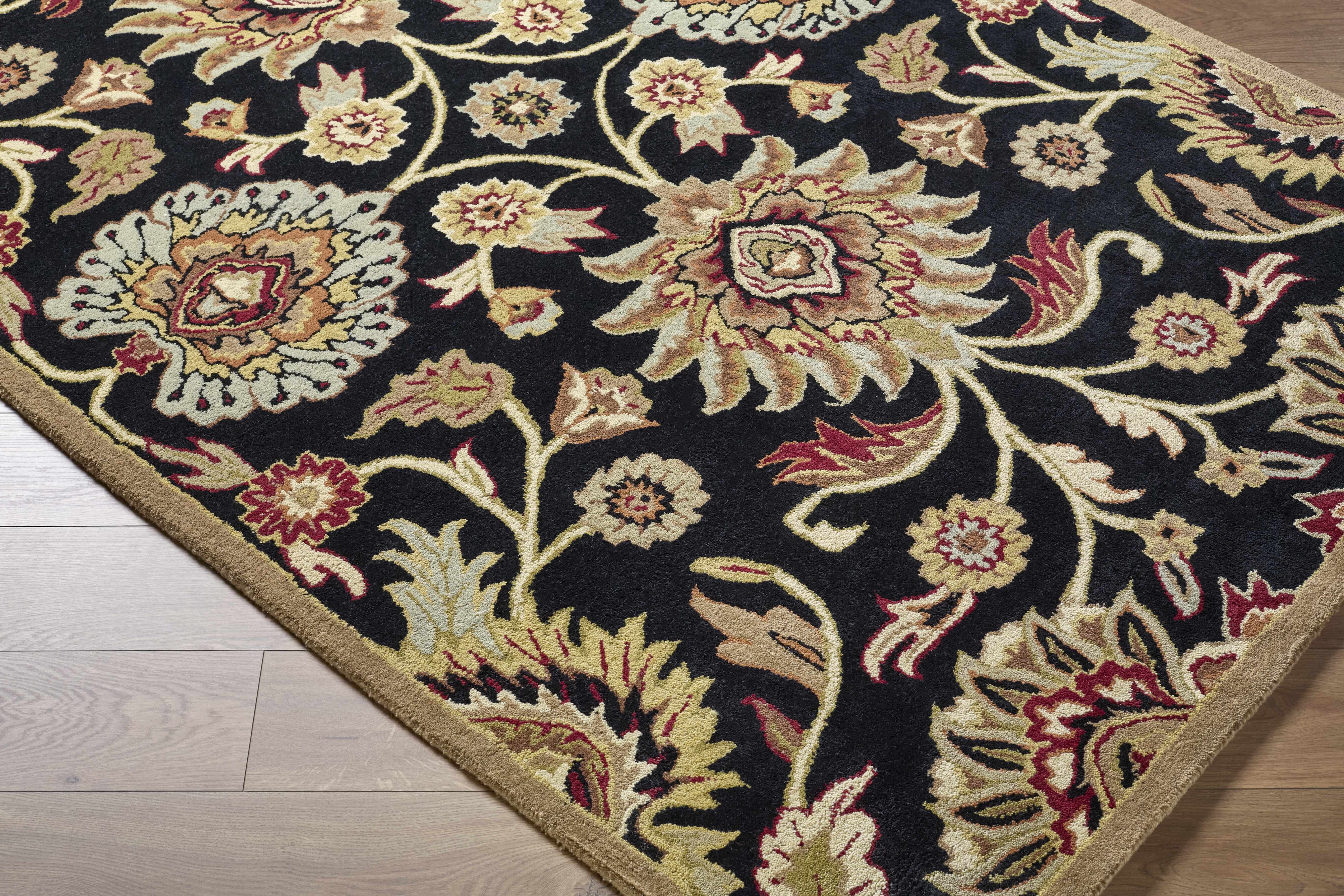 Conesus 1053 Hand Tufted Black Wool Rug - Image 20