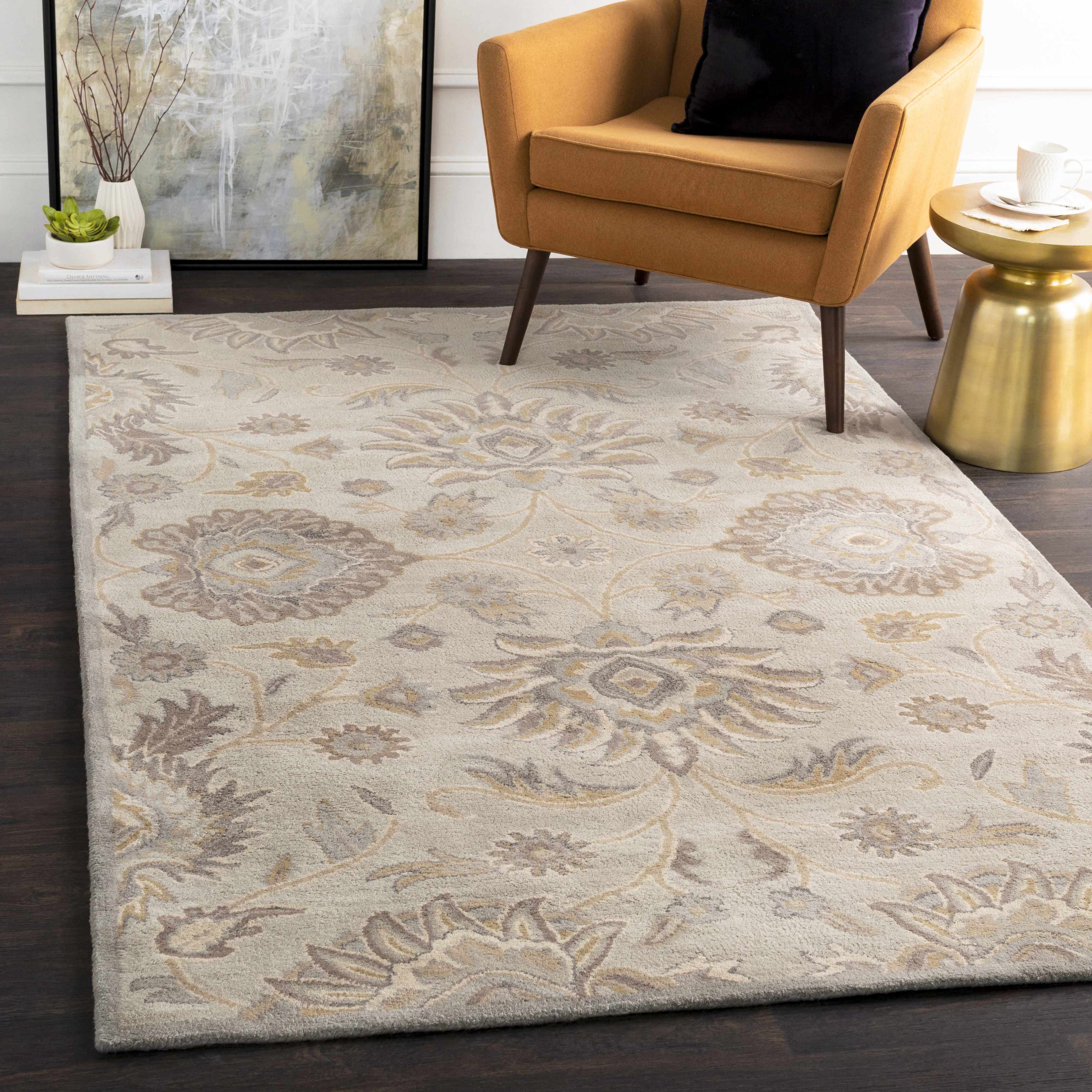 Conesus 1192 Hand Tufted Ivory&Taupe Wool Rug - Image 2