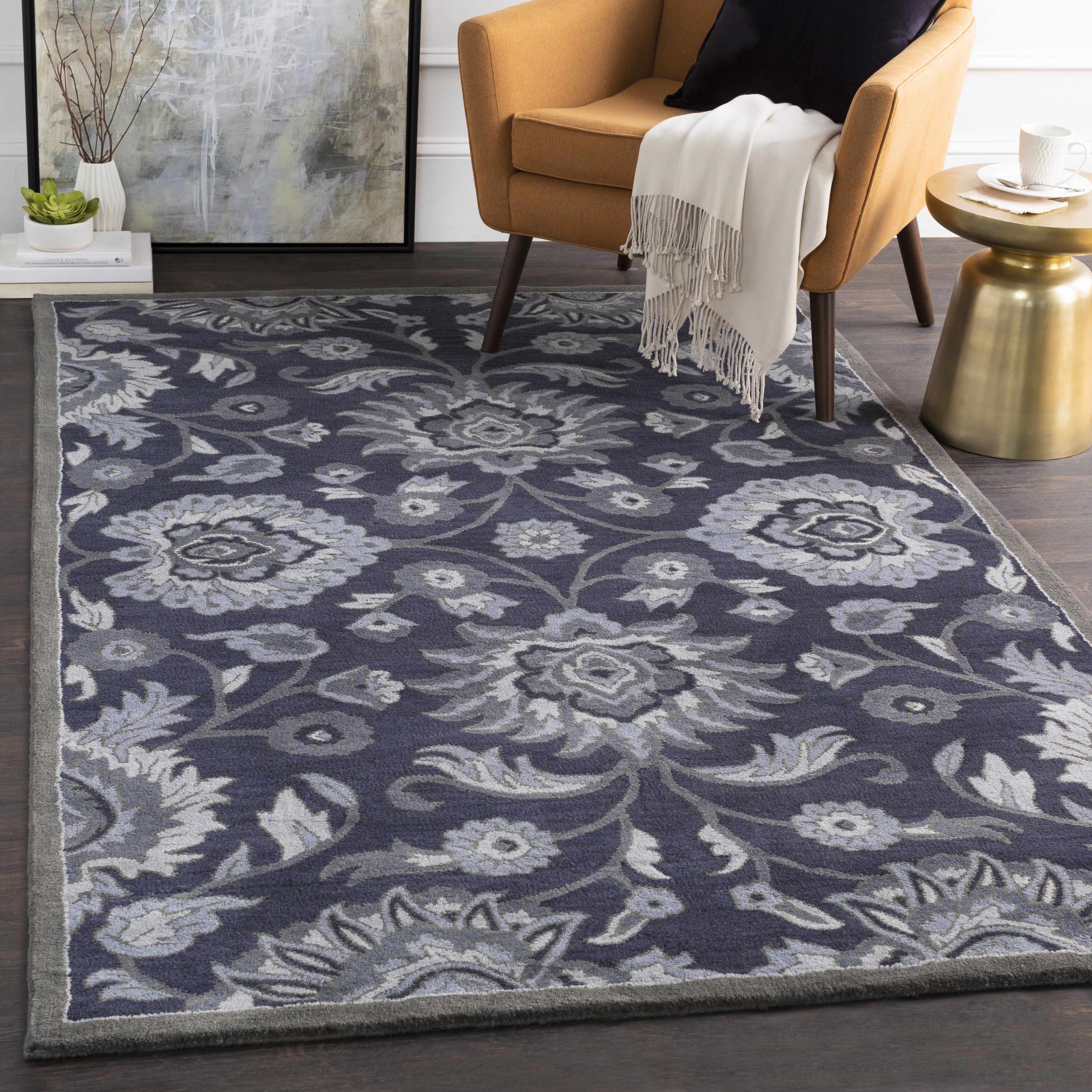 Conesus Hand Tufted Blue 1191 Area Rug - Clearance - Image 2
