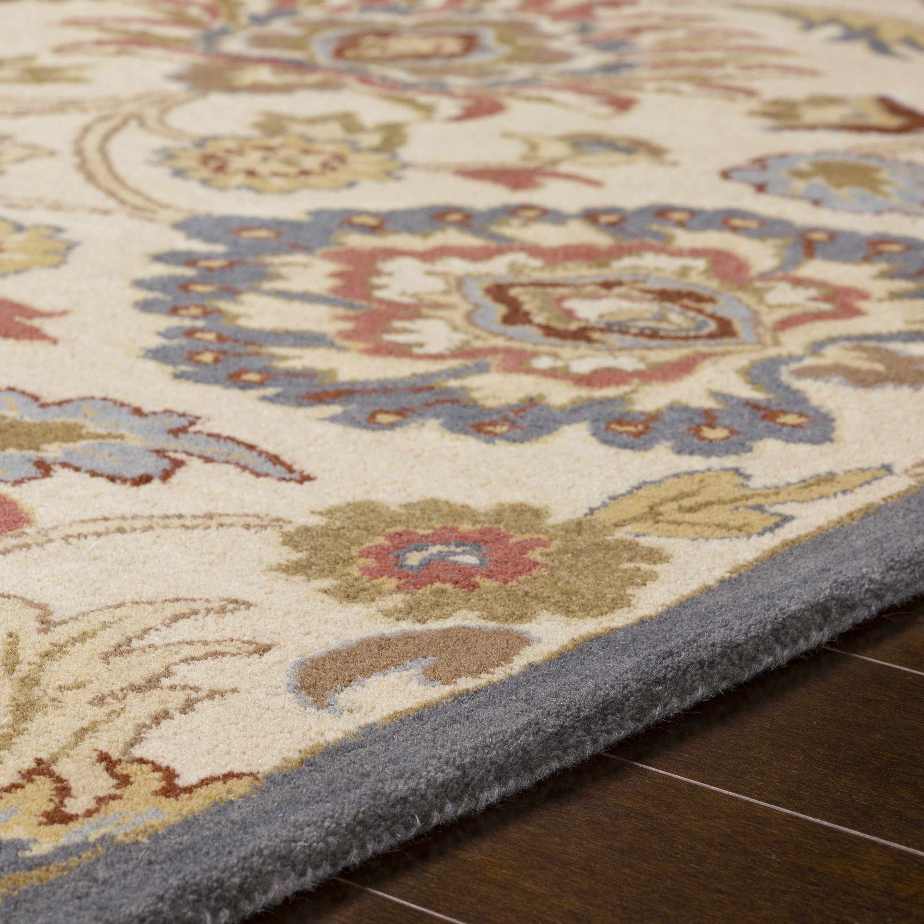 Conesus Hand Tufted Blue & Rust 1204  Area Rug - Clearance - Image 4
