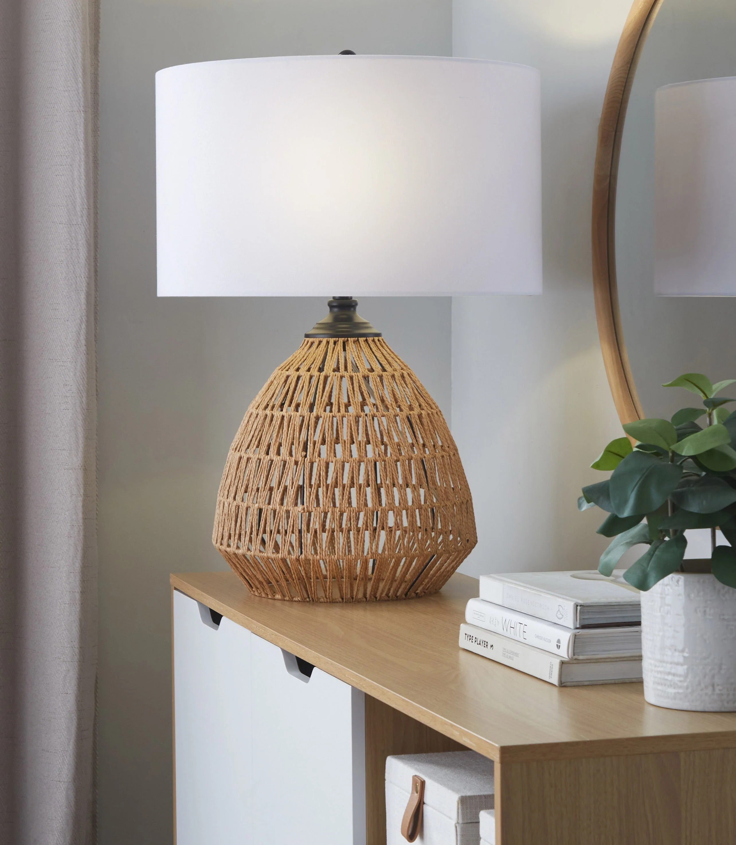 Congo 29" Contemporary Rattan Table Lamp - Image 5
