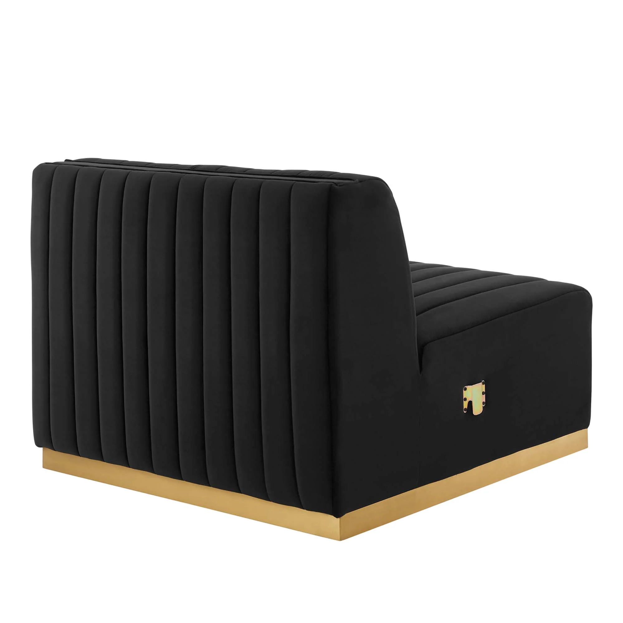 Conjure Channel Tufted Performance Velvet Armless Chair by Modway - Image 4