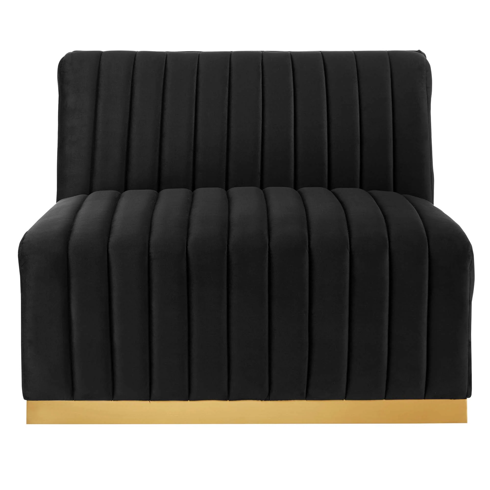Conjure Channel Tufted Performance Velvet Armless Chair by Modway - Image 5