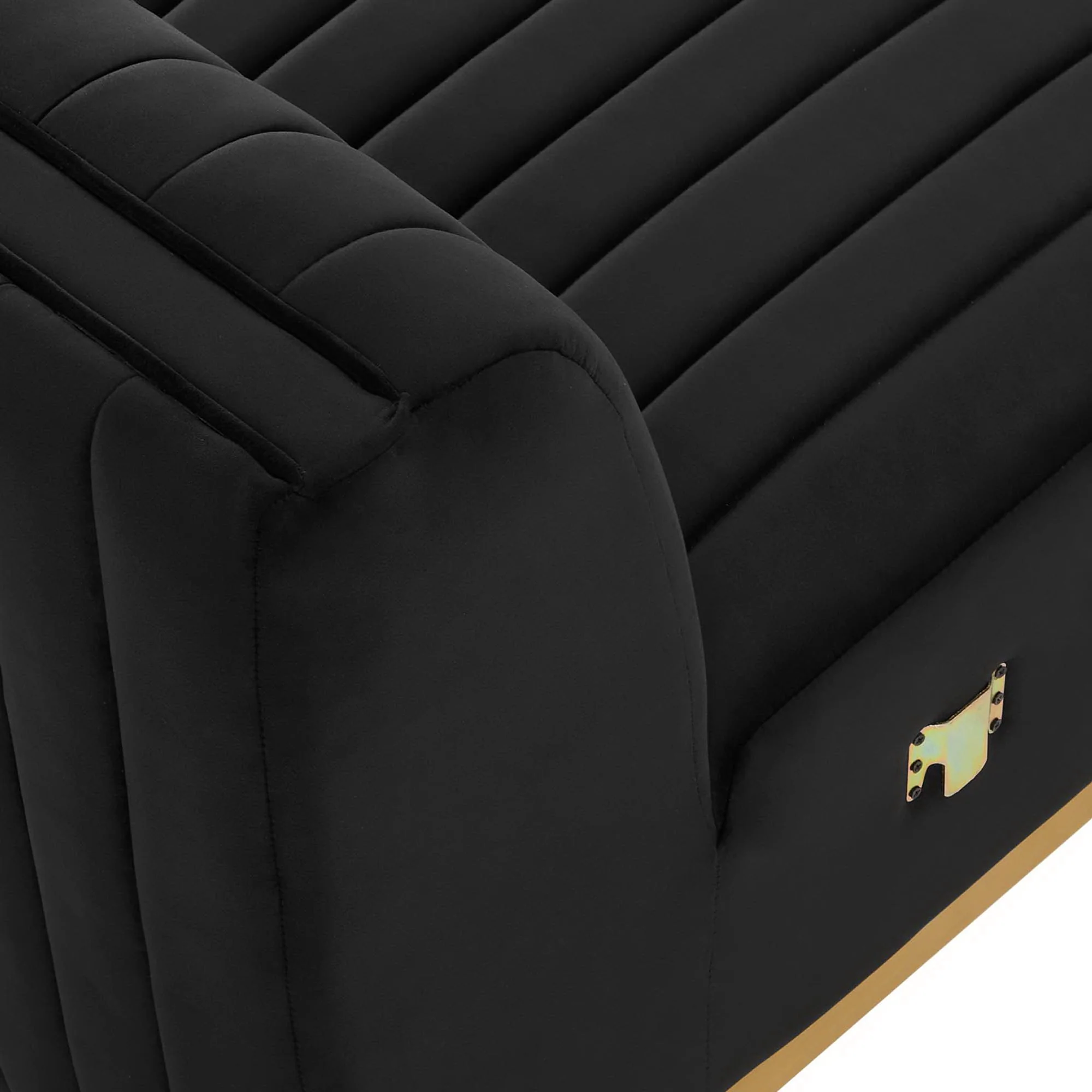 Conjure Channel Tufted Performance Velvet Armless Chair by Modway - Image 6