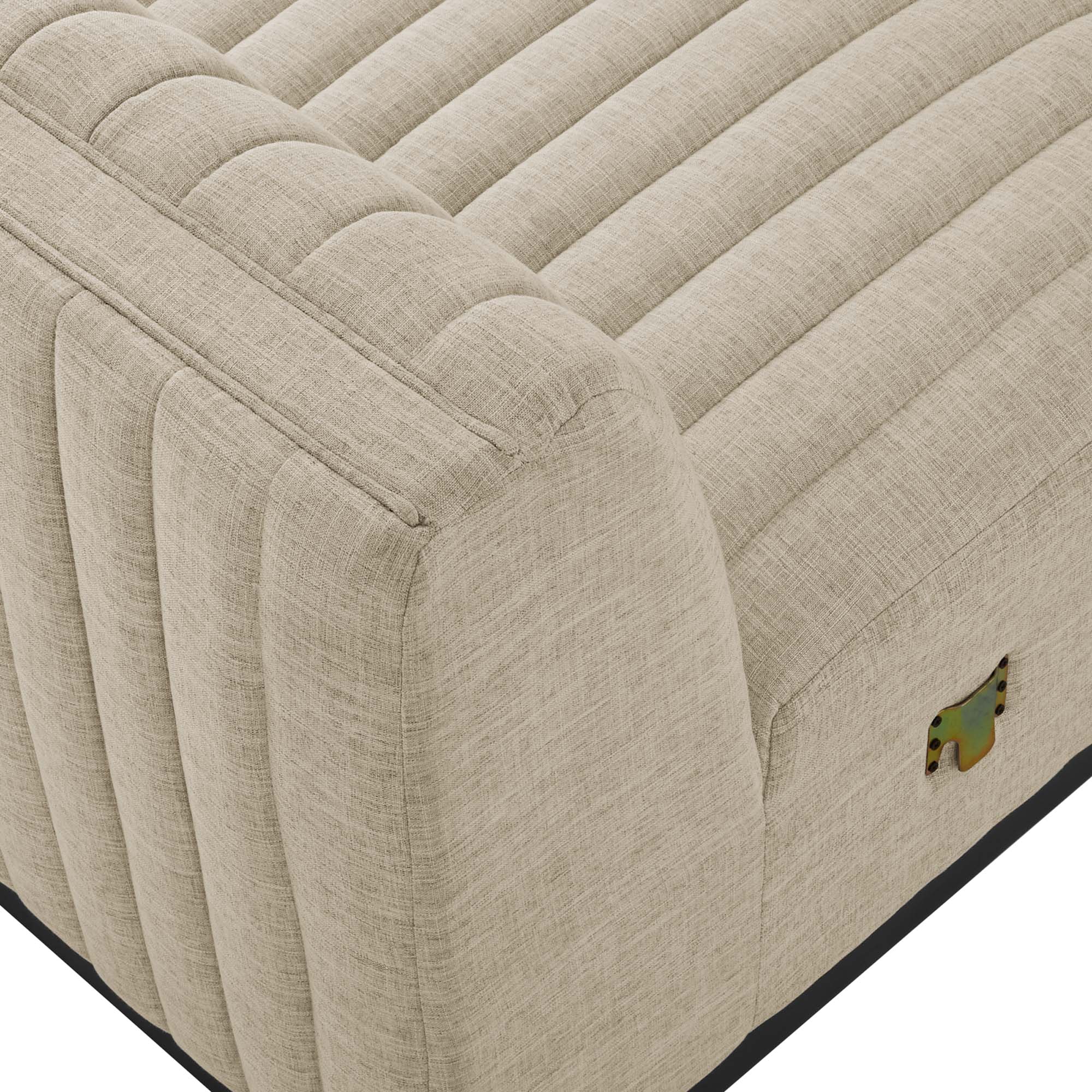 Conjure Channel Tufted Upholstered Fabric Armless Chair by Modway - Image 6