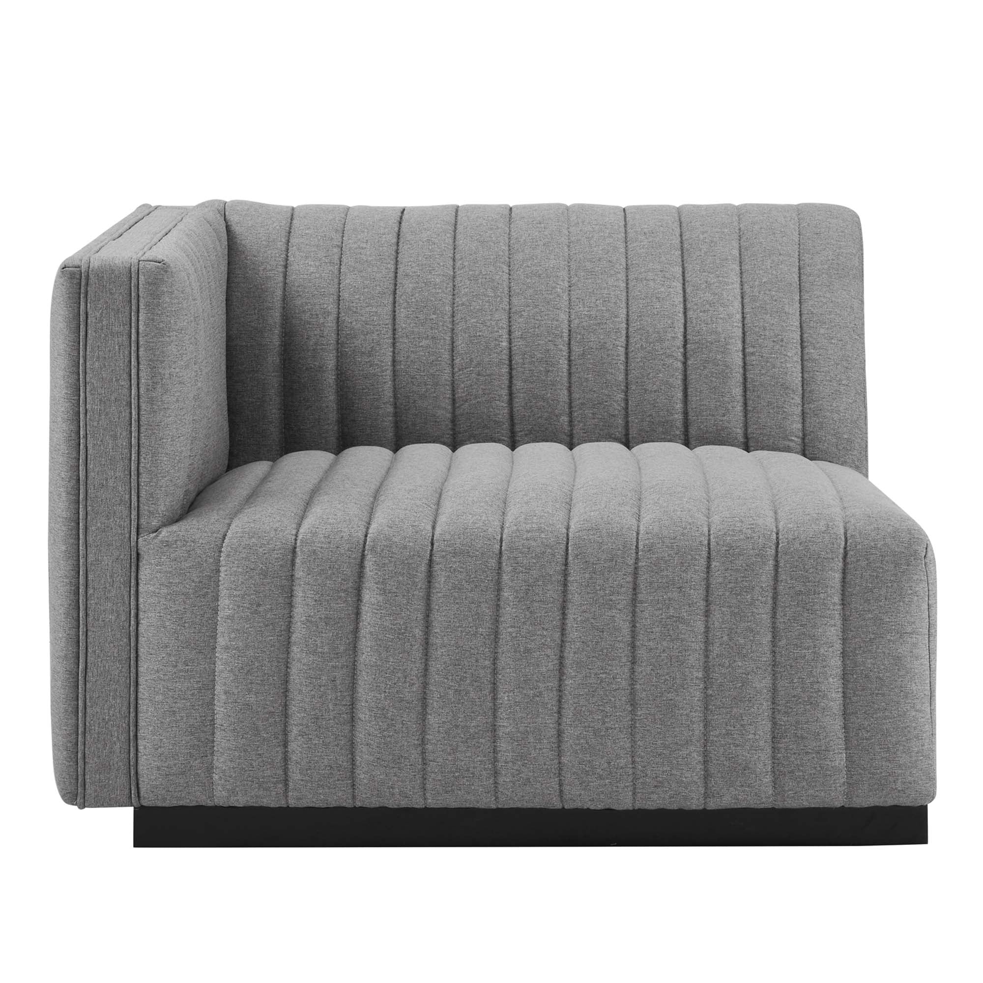 Conjure Channel Tufted Upholstered Fabric Left-Arm Chair by Modway - Image 14